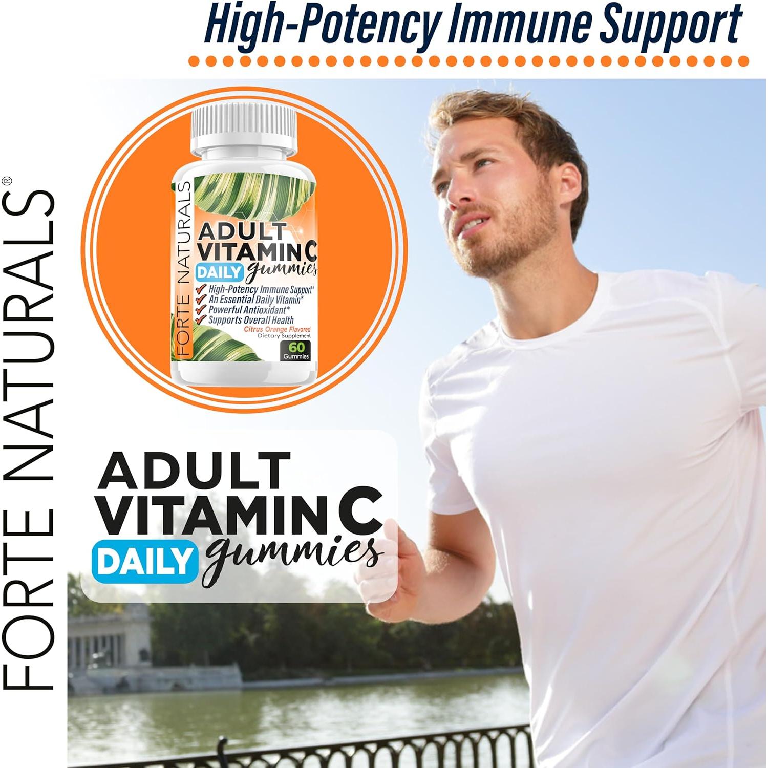 Gomitas de Vitamina C 250mg Forte Naturals 60 Unidades Sabor Naranja