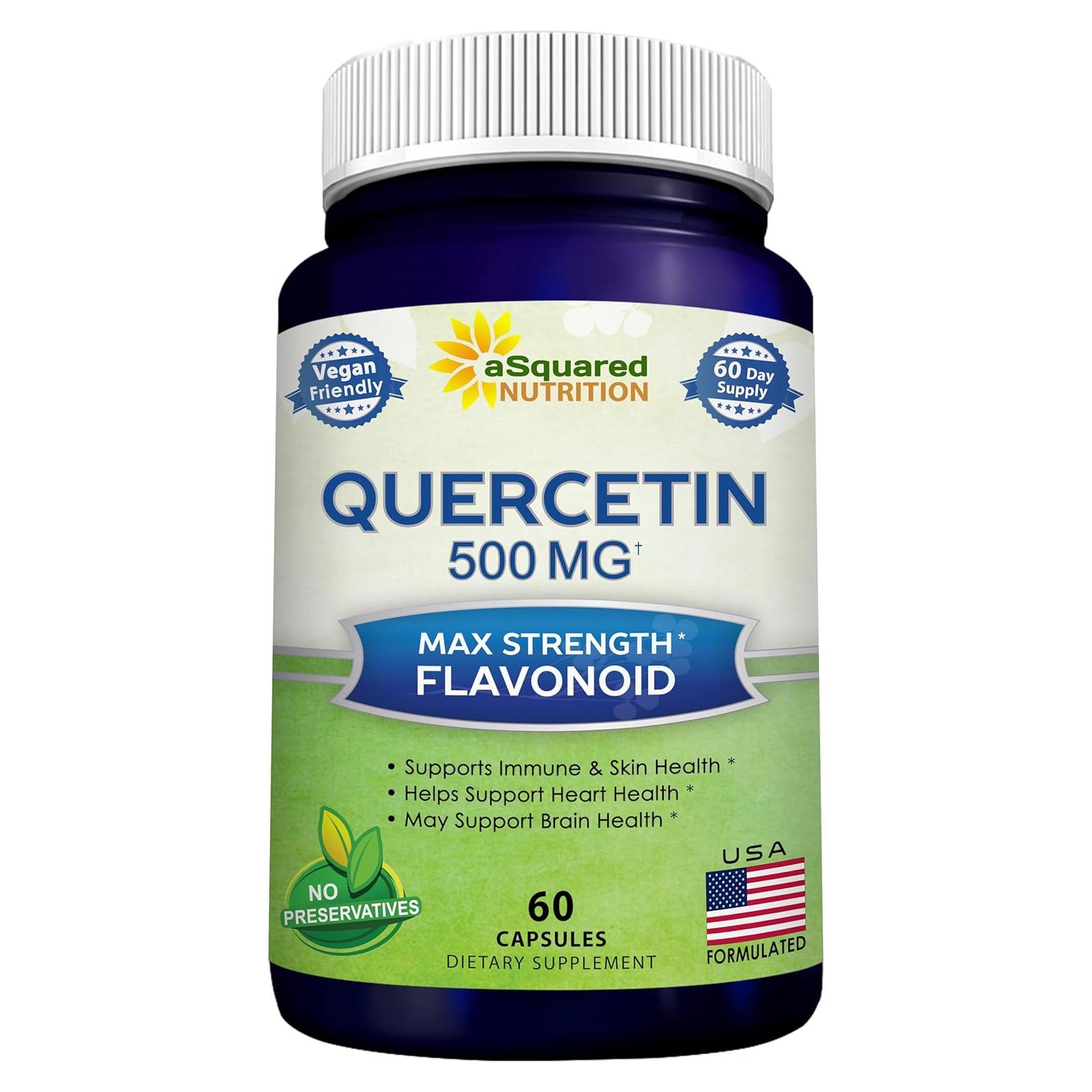 Suplemento de Quercetina aSquared Nutrition 500mg - 60 Cápsulas Veganas