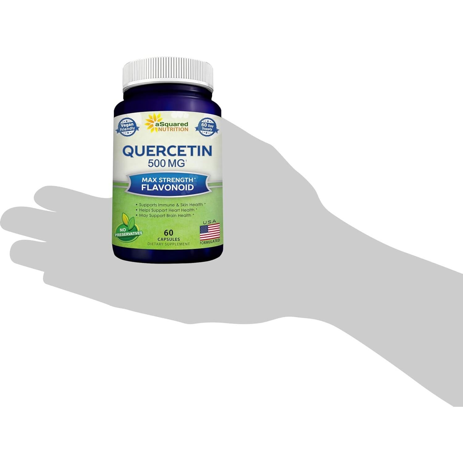 Suplemento de Quercetina aSquared Nutrition 500mg - 60 Cápsulas Veganas