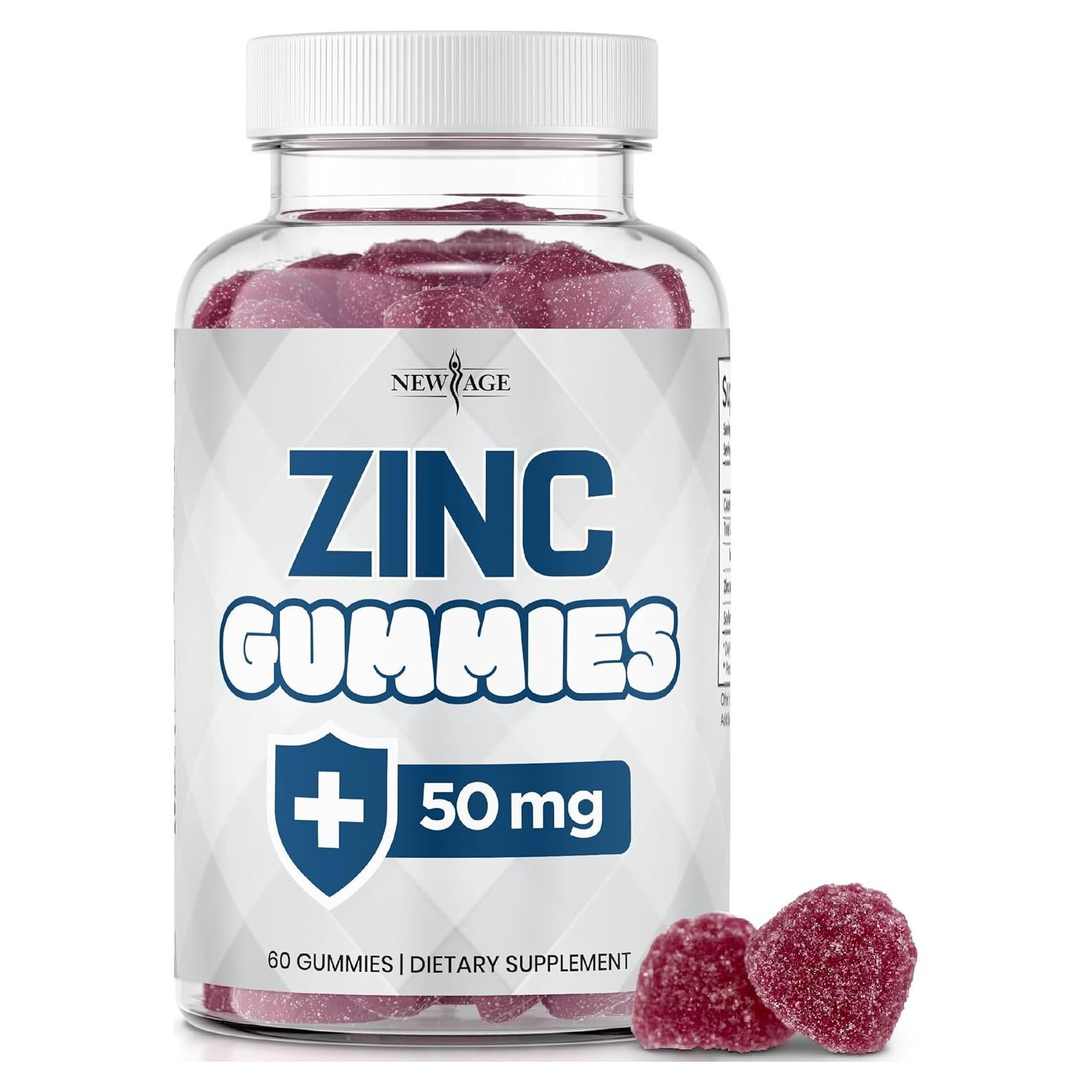 Gomitas de Zinc New Age 50mg - Suplemento Inmunológico 60 Unidades