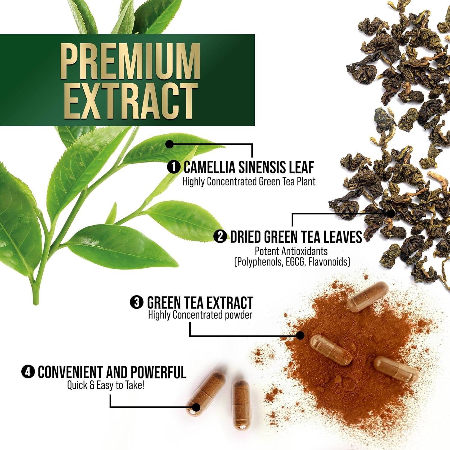 Cápsulas de Extracto de Té Verde 1000mg Nature's Nutrition