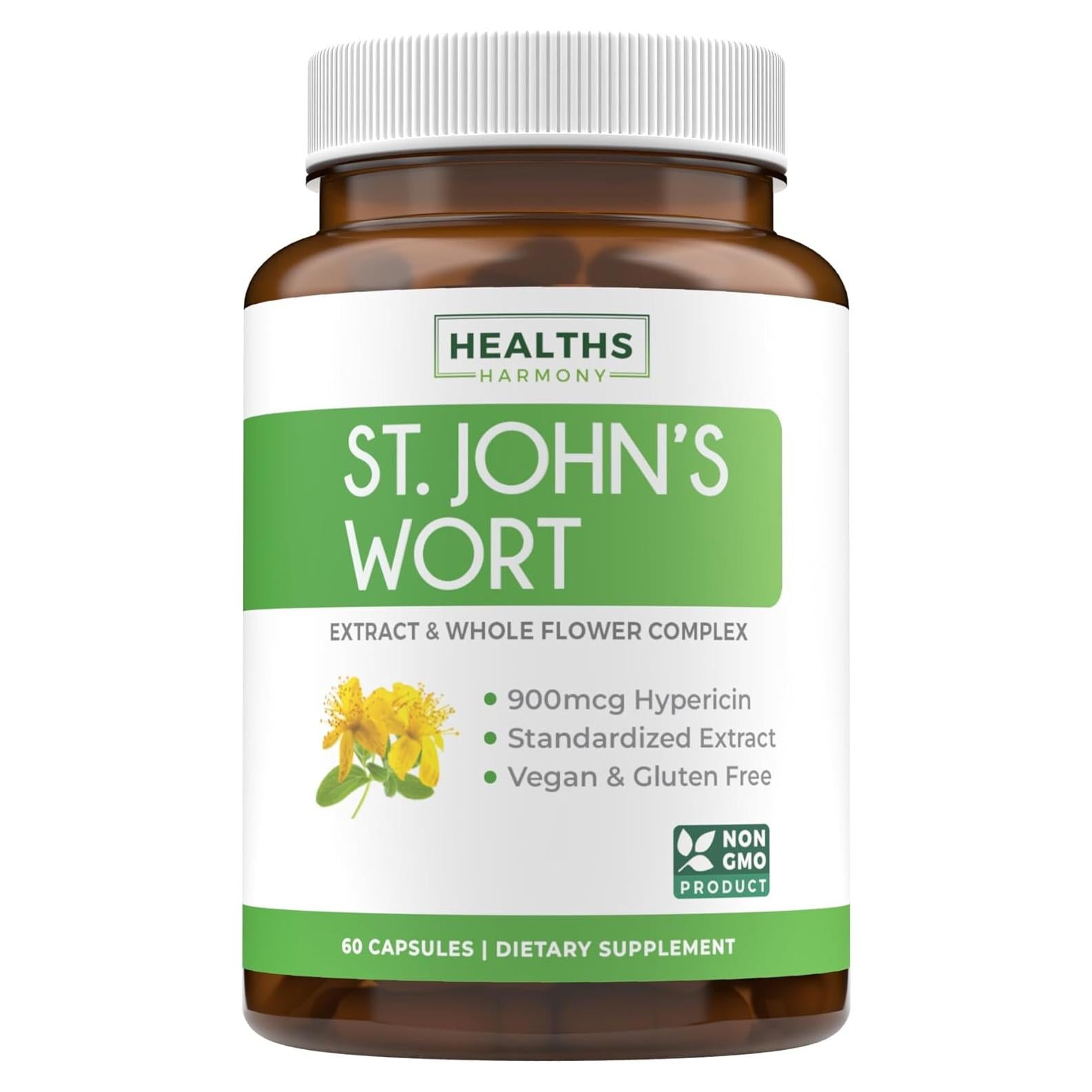 Hierba de San Juan Healths Harmony 60 Cápsulas 500mg Sin OGM