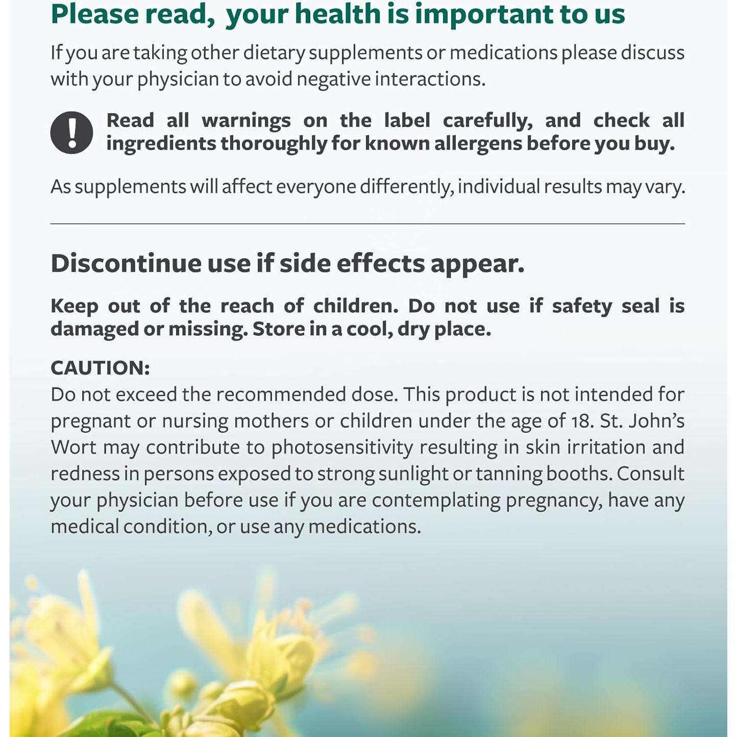 Hierba de San Juan Healths Harmony 60 Cápsulas 500mg Sin OGM