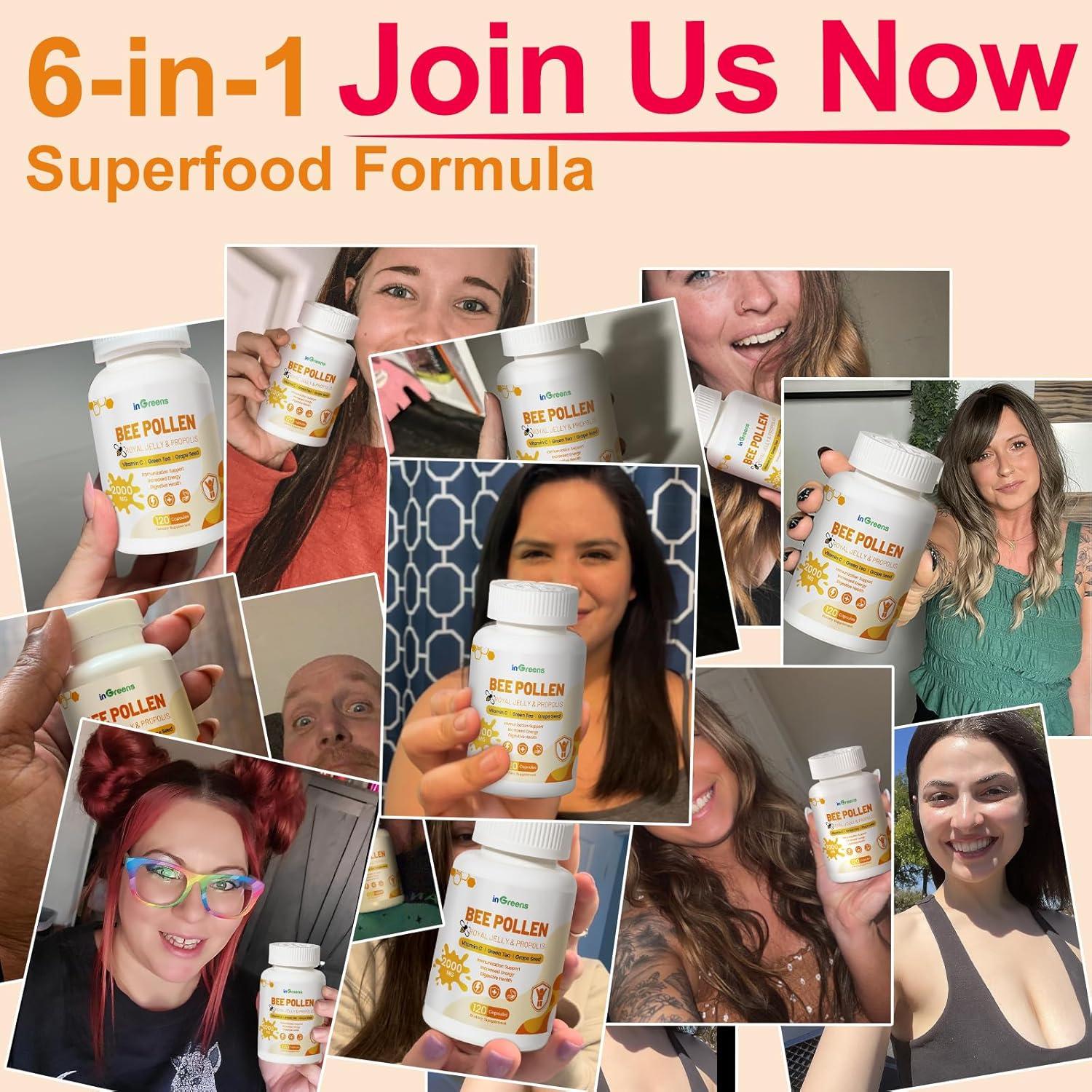 Suplemento de Polen de Abeja Orgánico NEWLIFE 2000mg 120 Cápsulas