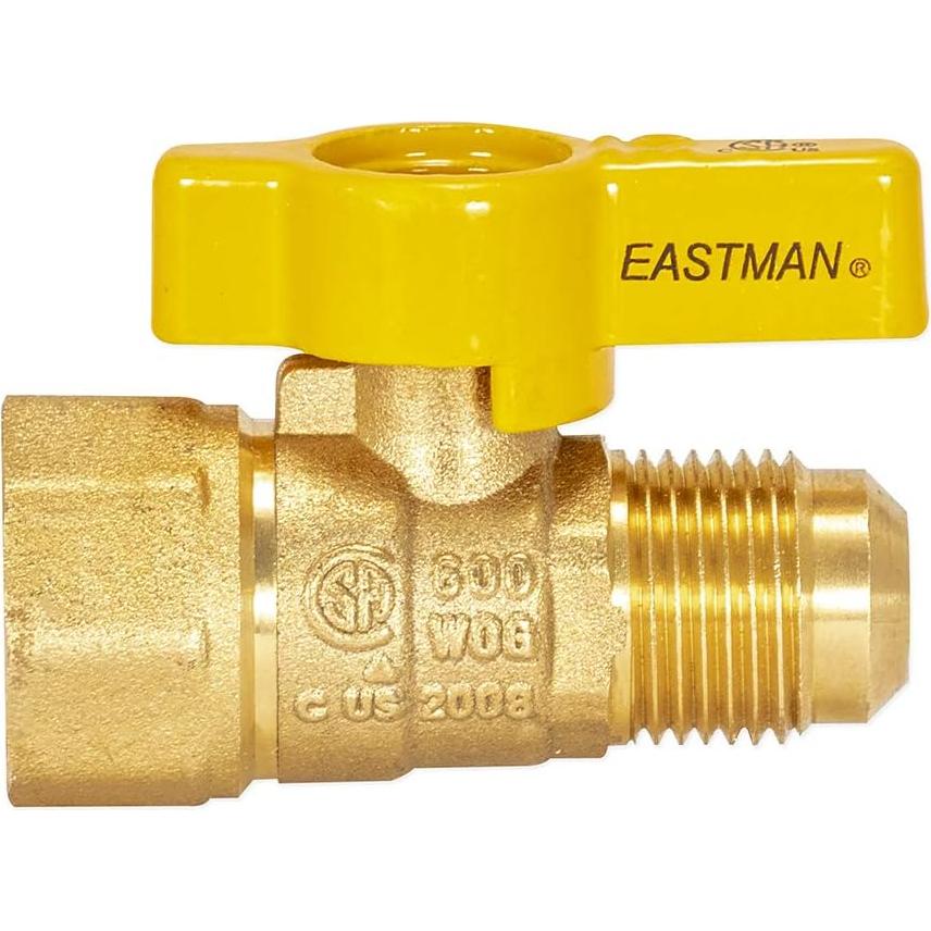 Válvula de Bola de Gas Eastman 1/2" FIP x 1/2" OD Latón