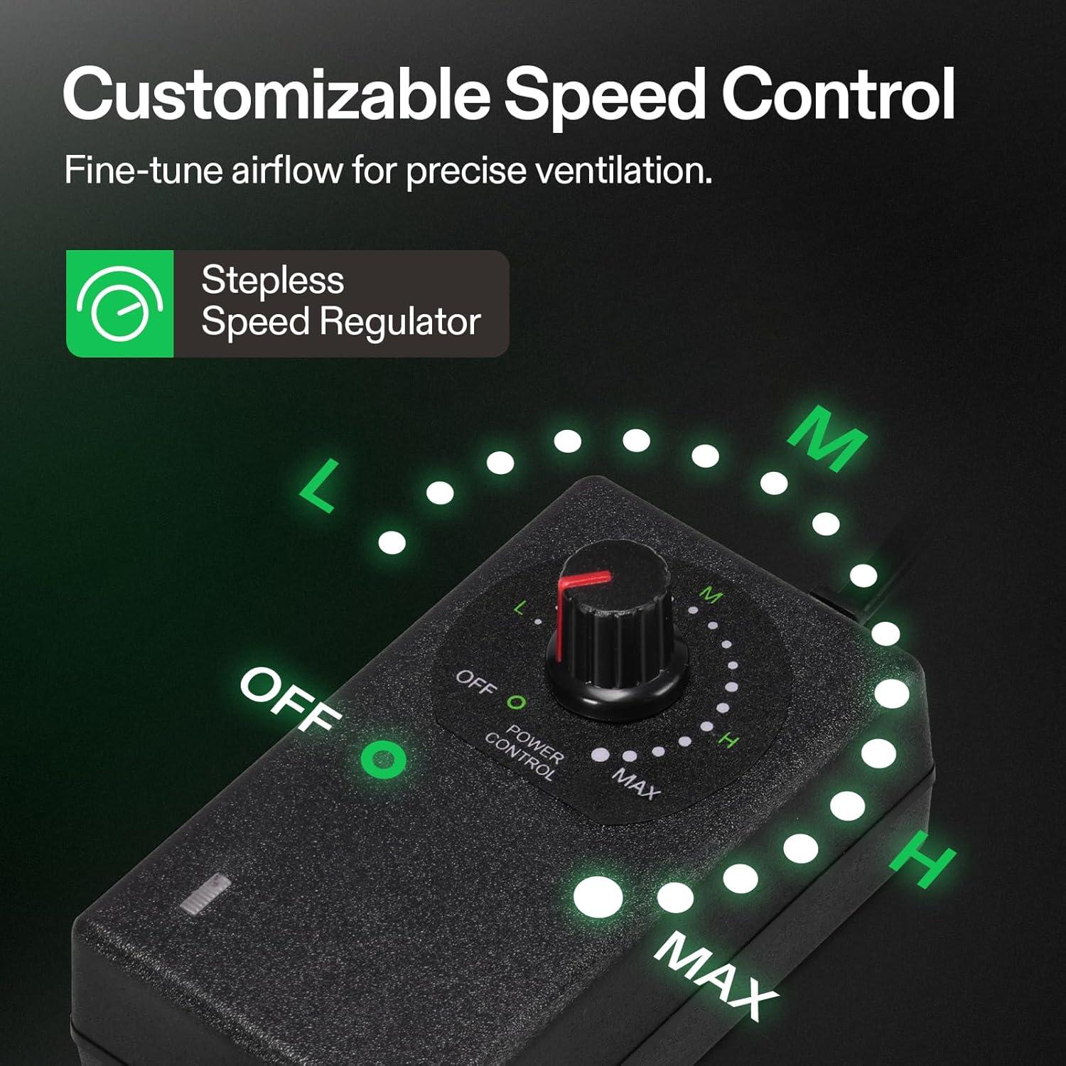 Ventilador de Conducto Aumentador VIVOSUN 4" Silencioso 130 CFM