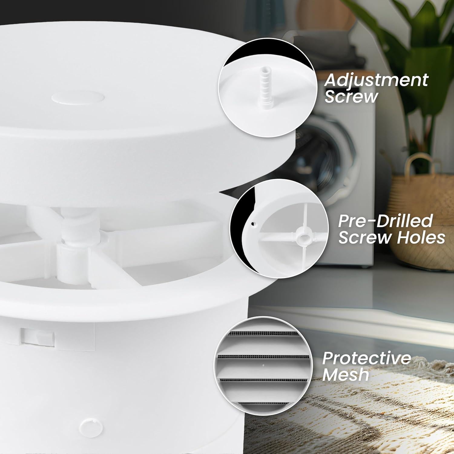 Kit de Ventilación de Pared 10.5 cm Repa Market - Aire Fresco