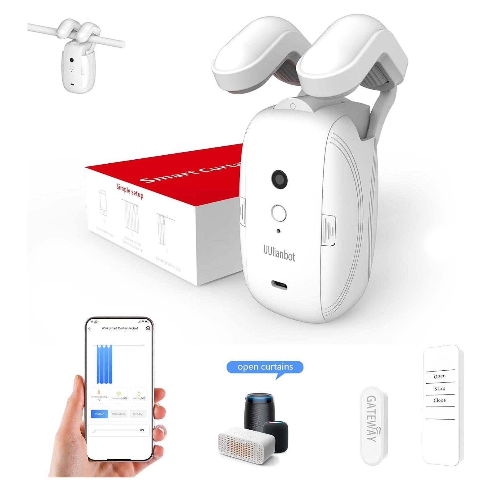 Abridor de Cortinas Automático UUlianbot WF-04 con Control Remoto