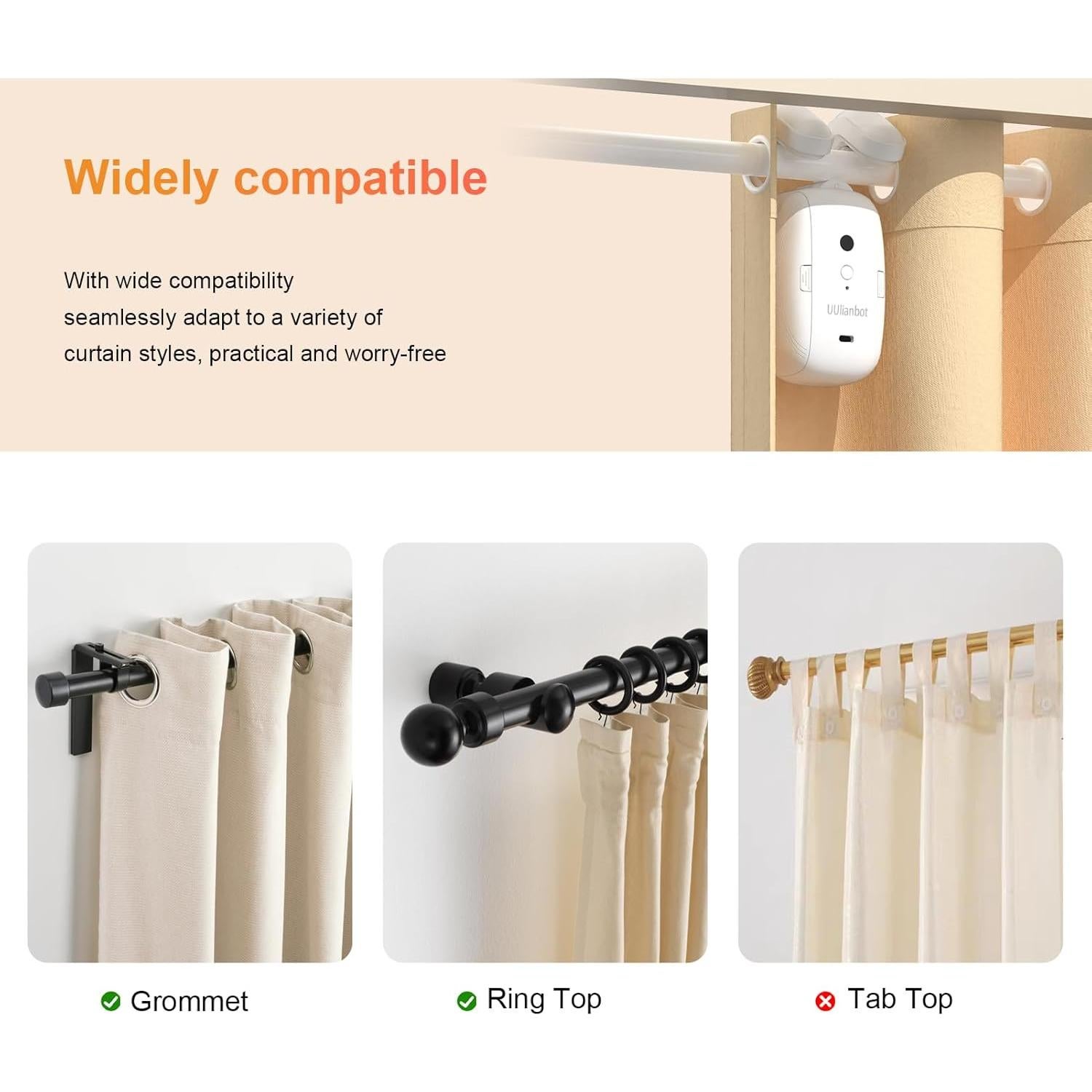 Abridor de Cortinas Automático UUlianbot WF-04 con Control Remoto