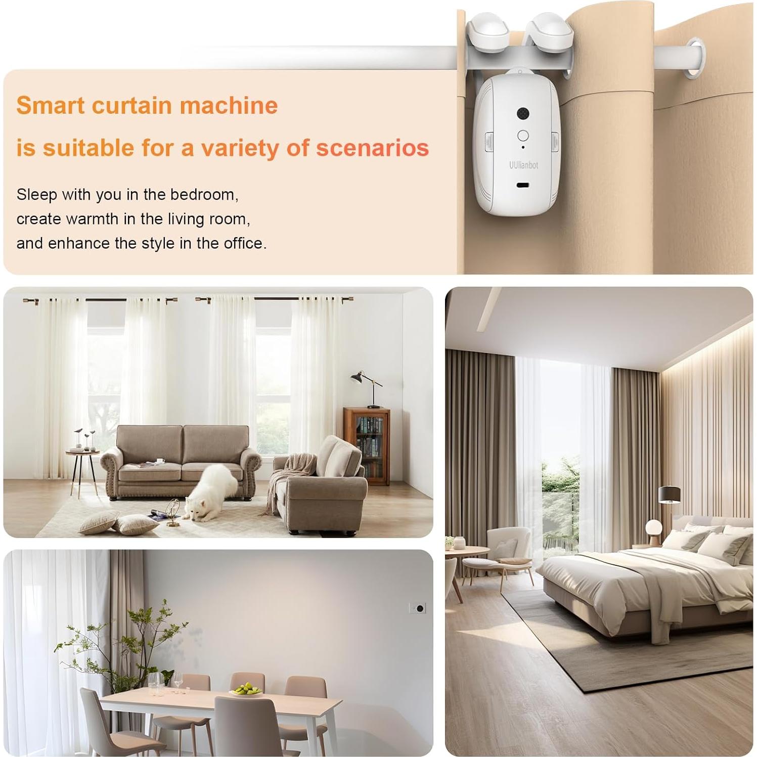 Abridor de Cortinas Automático UUlianbot WF-04 con Control Remoto