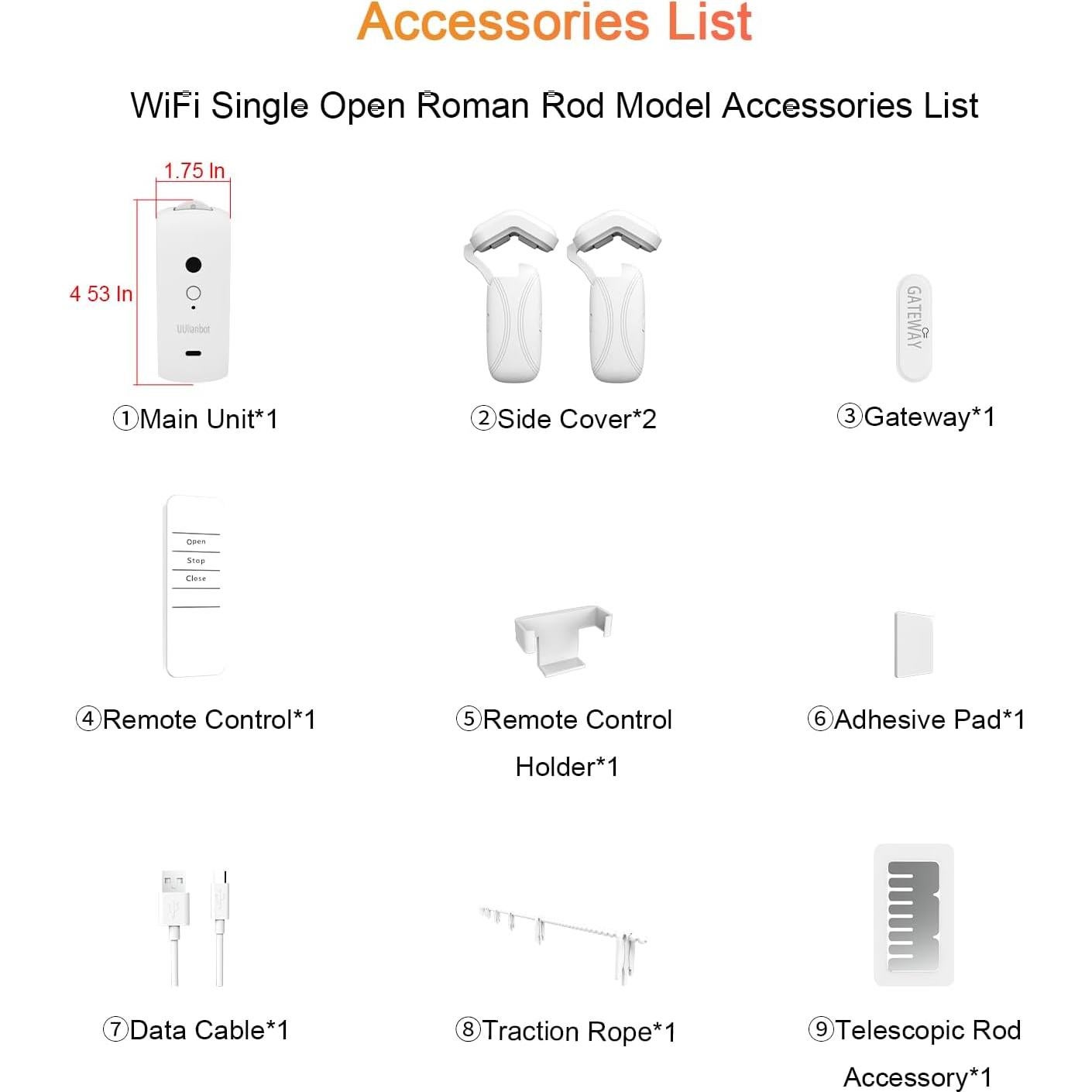 Abridor de Cortinas Automático UUlianbot WF-04 con Control Remoto