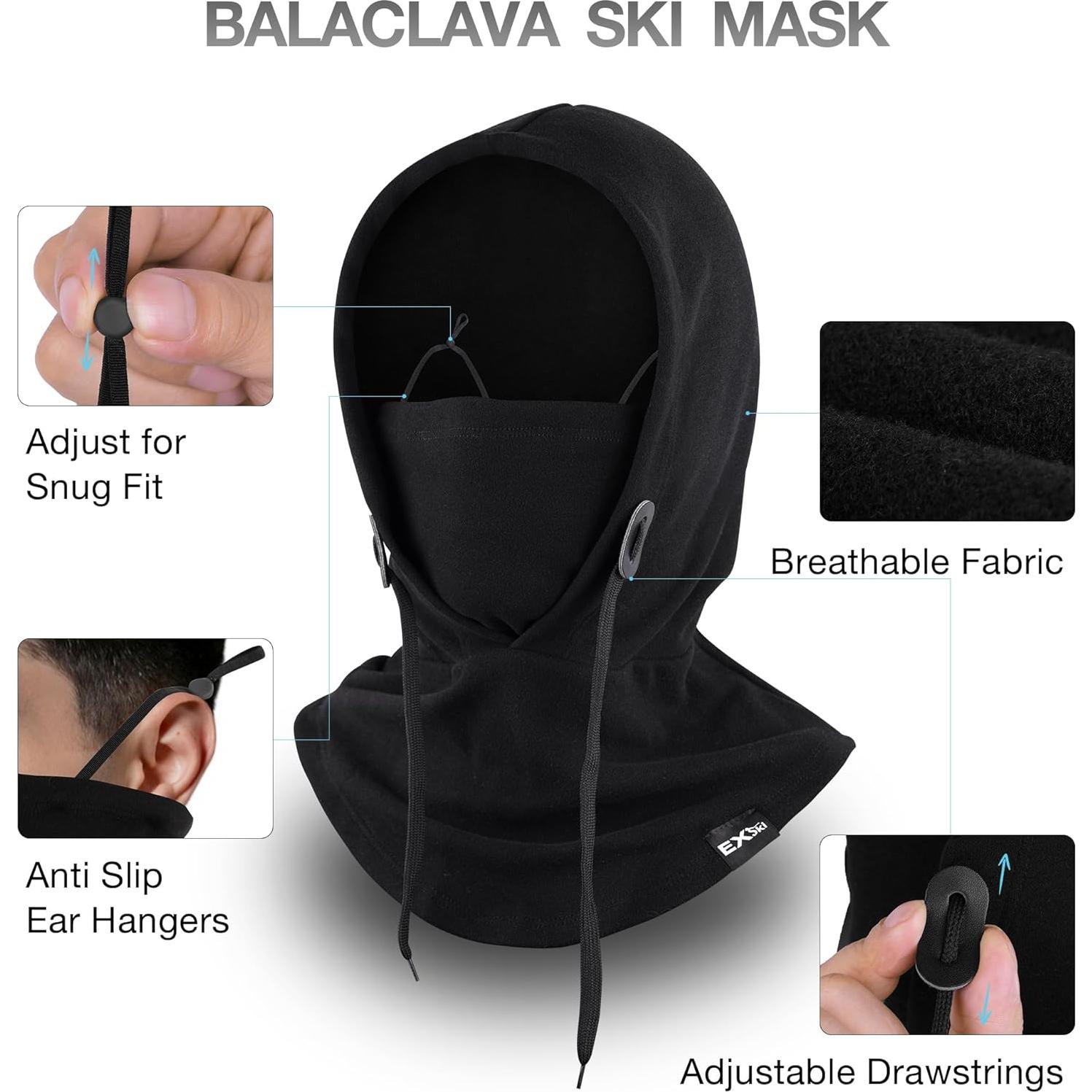 Mascarilla Balaclava Térmica EXski 4-en-1 para Invierno