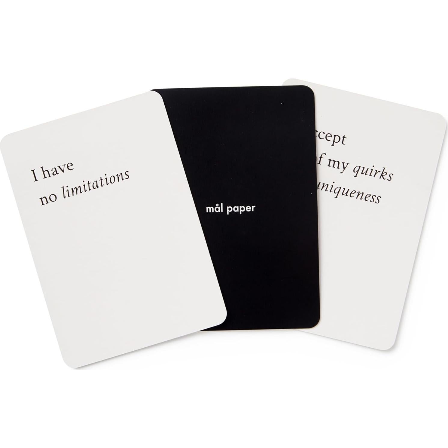 Baraja de Afirmación Mål Paper - 52 Cartas Inspiradoras