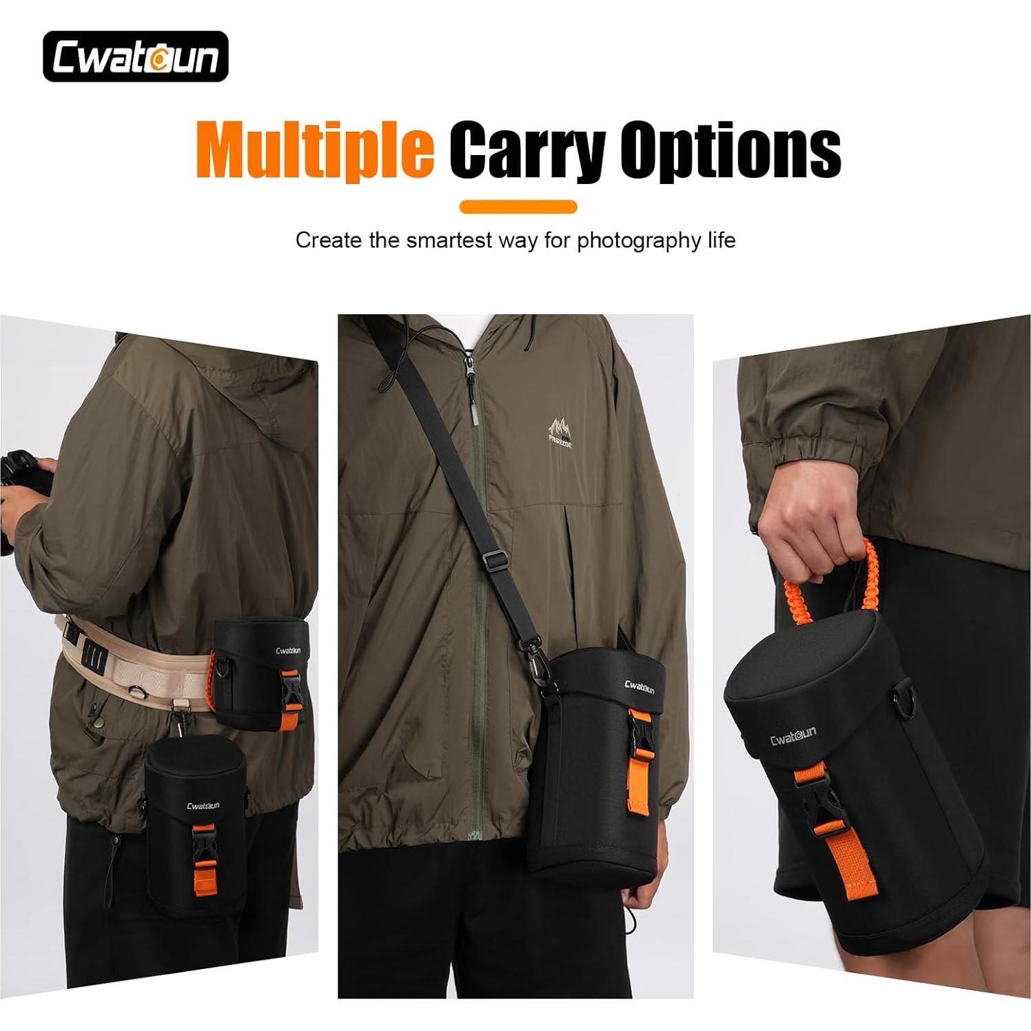 Funda Dura para Lente de Cámara Cwatcun Resistente al Agua 11.99cm