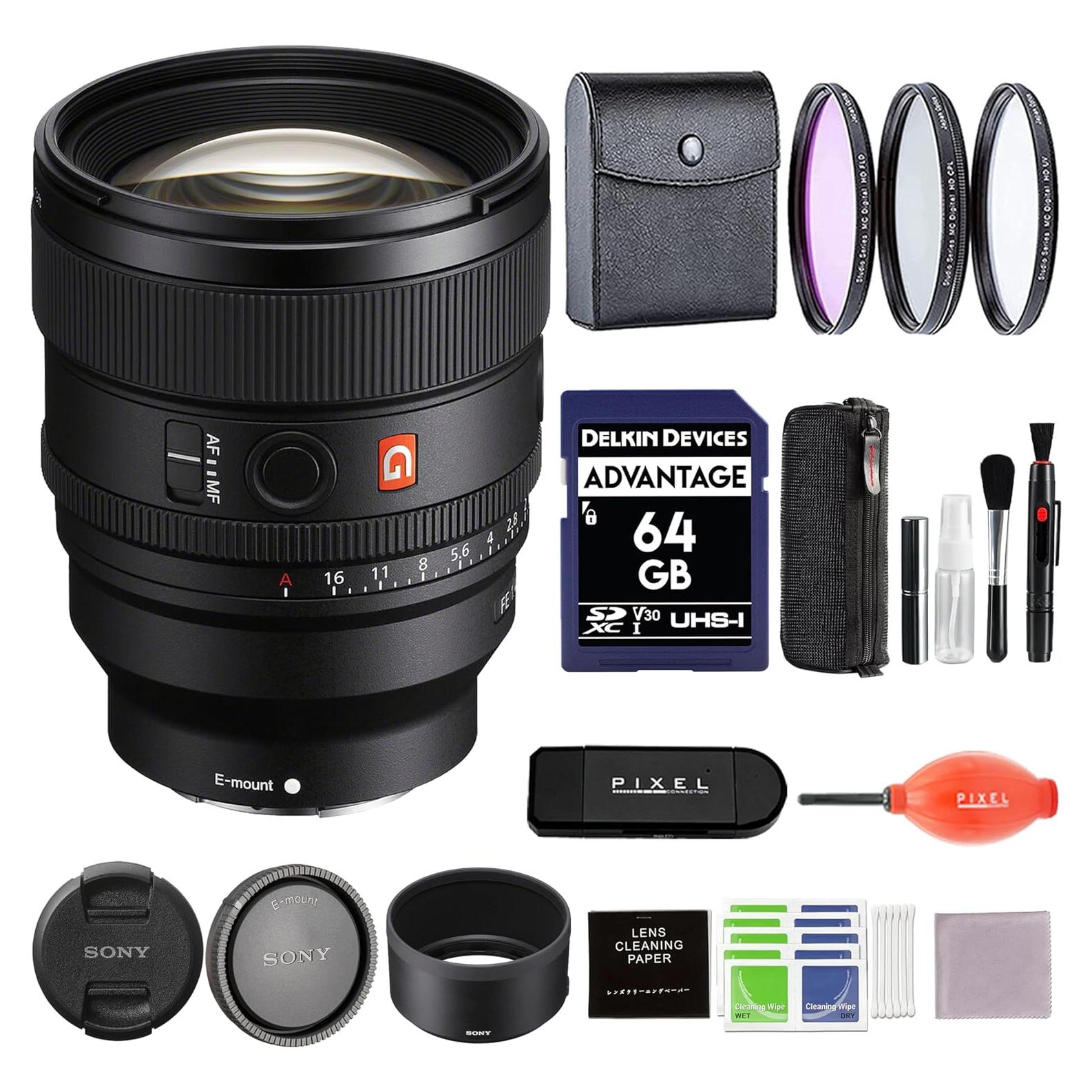 Lente Sony FE 85mm f/1.4 GM II con Kit de Filtros 77mm