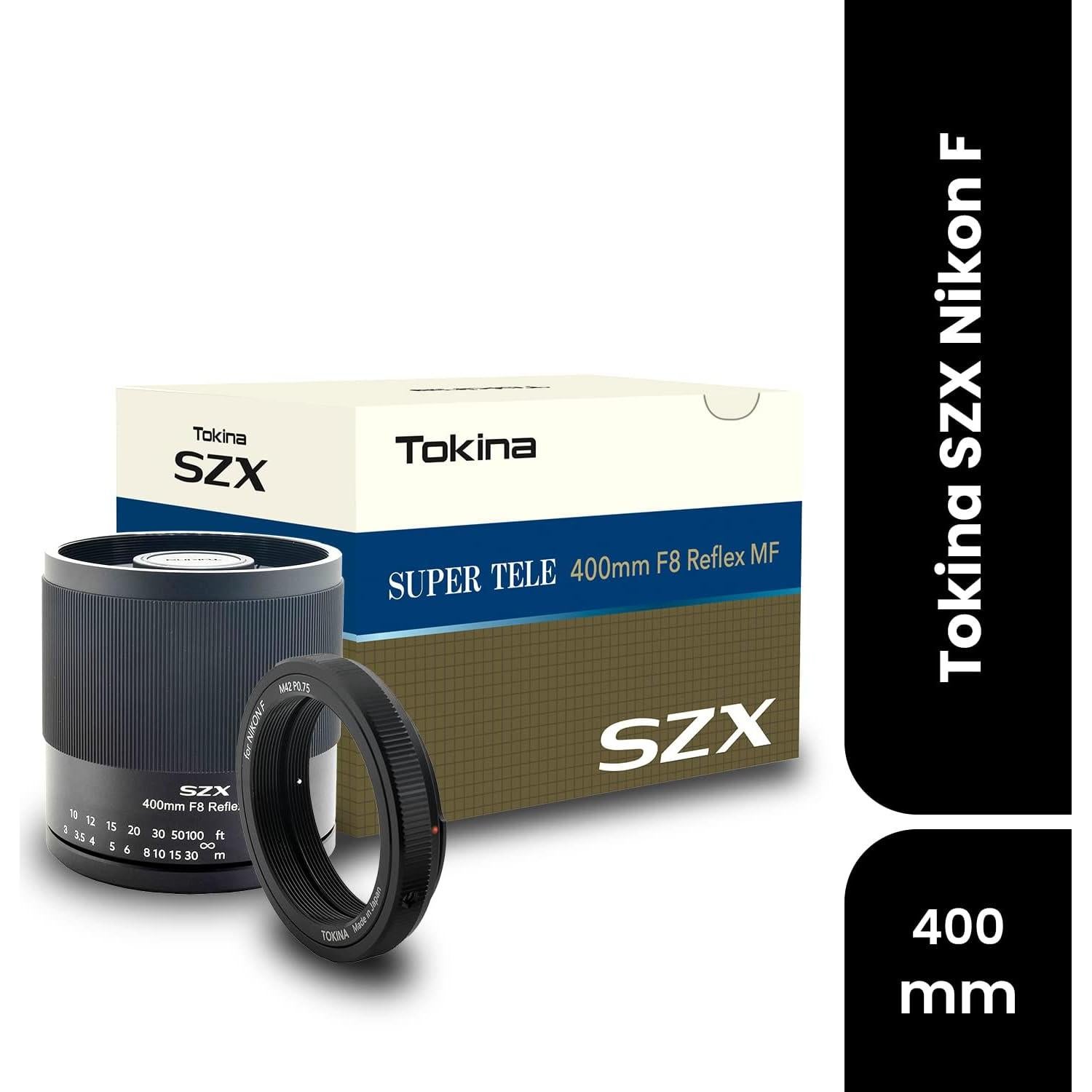 Lente Telefoto Tokina SZX 400mm F8 Reflex MF Montura Nikon F