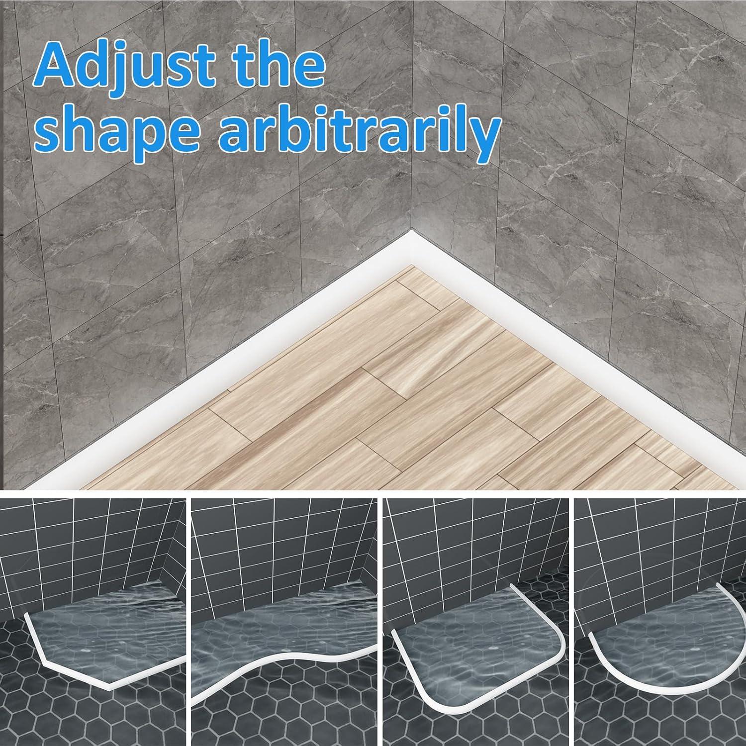 Moldura Cuarterona Flexible Jaspond 149.86 cm Silicona Blanca