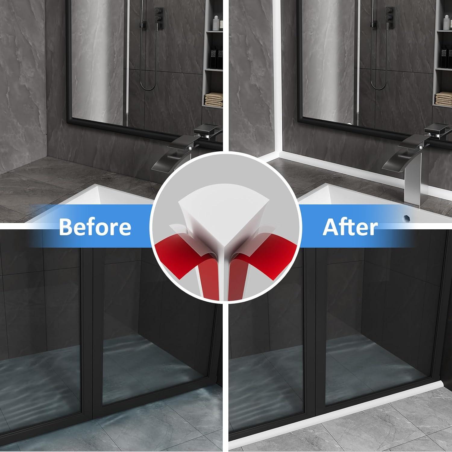 Moldura Cuarterona Flexible Jaspond 149.86 cm Silicona Blanca