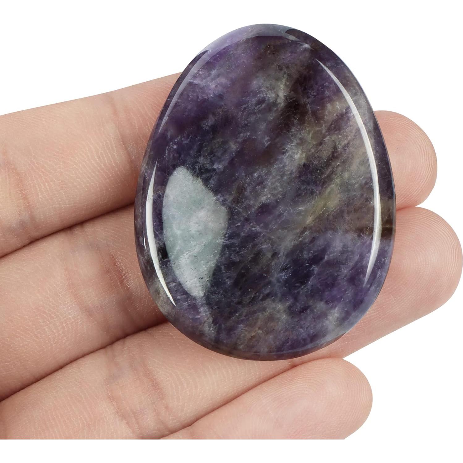 Piedra de Pulgar de Amatista Artistone para Alivio de Estrés