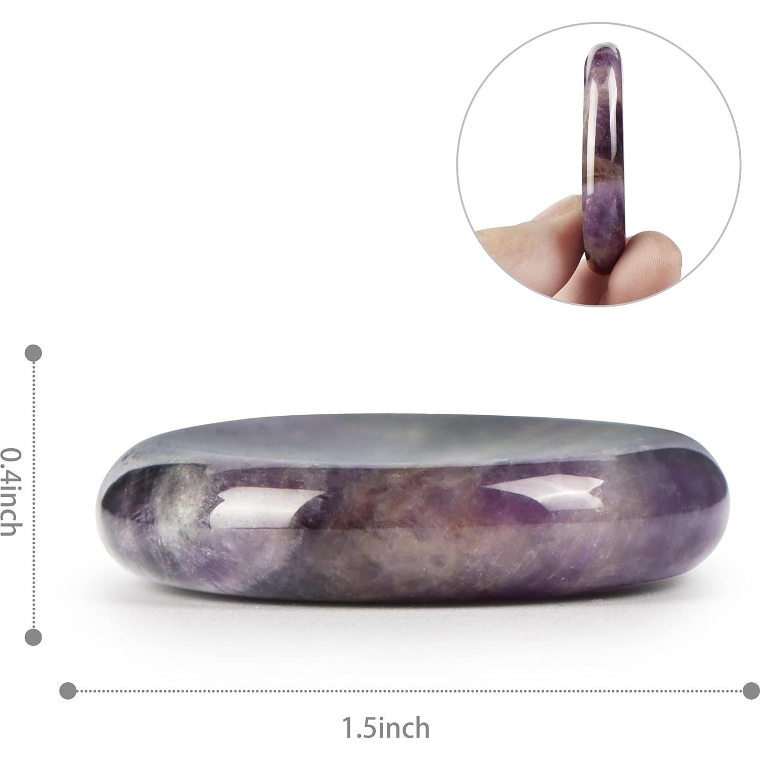 Piedra de Pulgar de Amatista Artistone para Alivio de Estrés