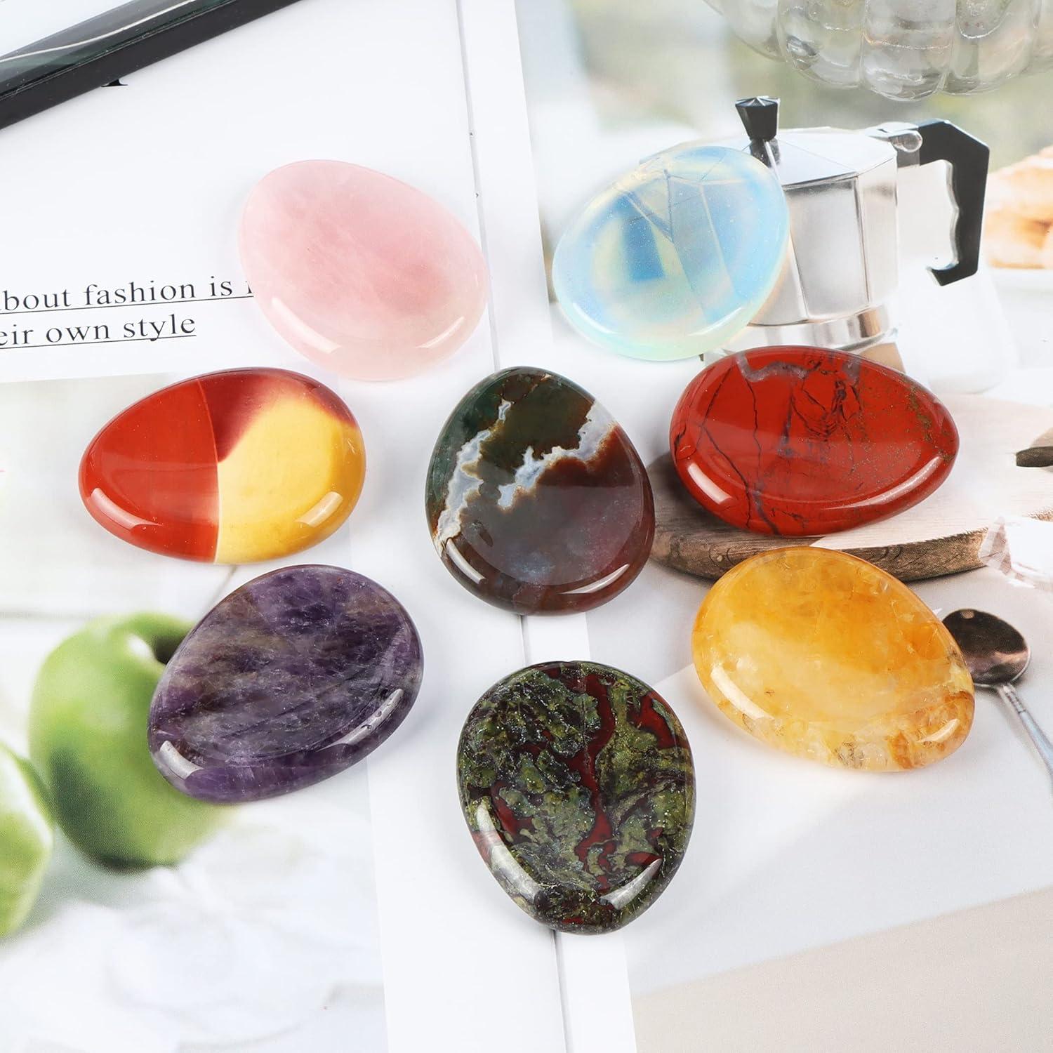 Piedra de Pulgar de Amatista Artistone para Alivio de Estrés