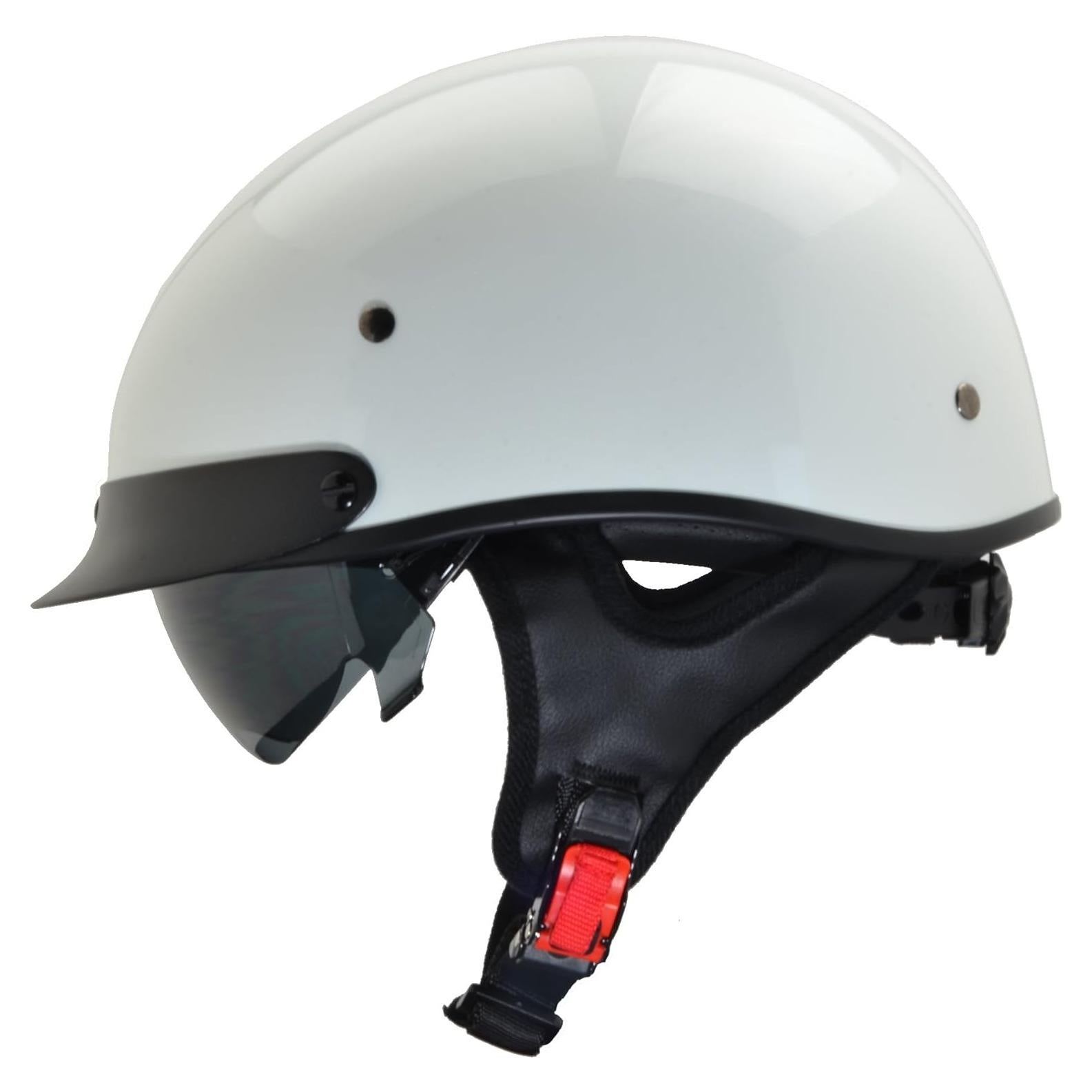 Casco de Moto Vega Warrior Media Cara con Visera Solar - Unisex