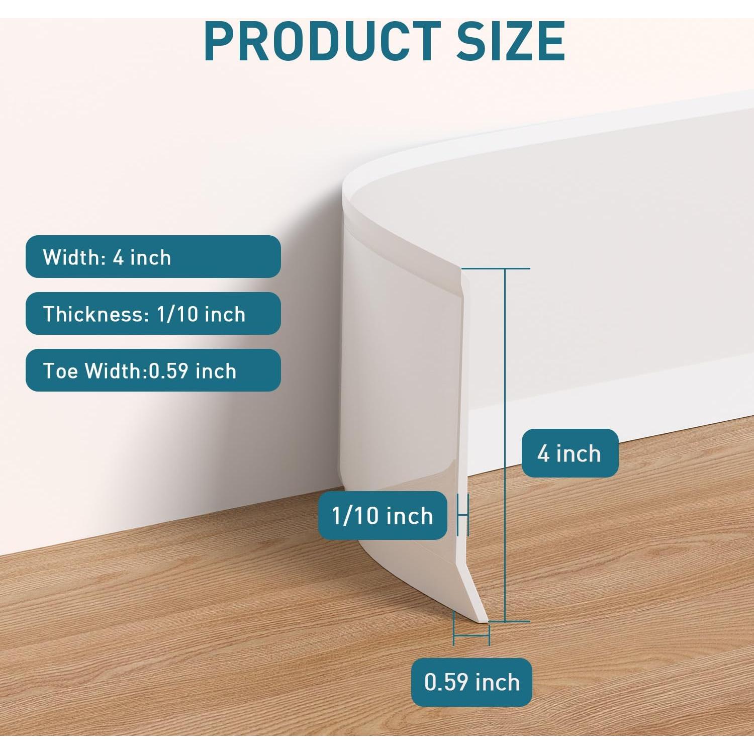 Moldura de Zócalo Autoadhesiva PATTENGO 1.0m Blanca