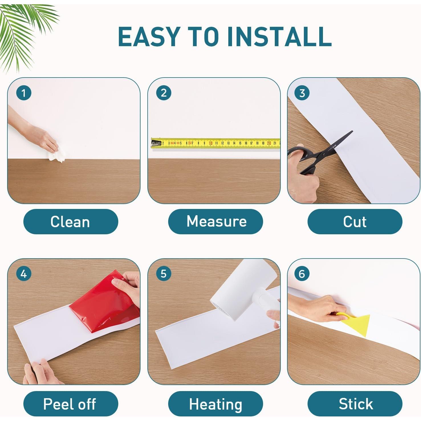 Moldura de Zócalo Autoadhesiva PATTENGO 1.0m Blanca