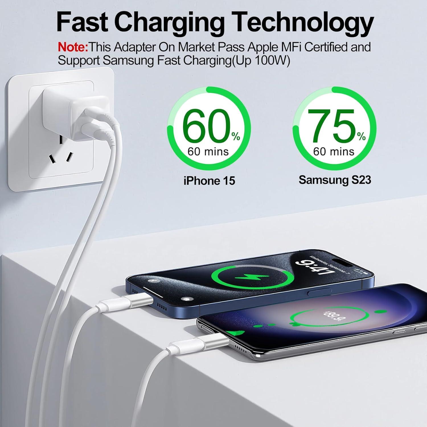 Adaptador Lightning a USB C xiwxi para iPhone 16/15 Pro Max