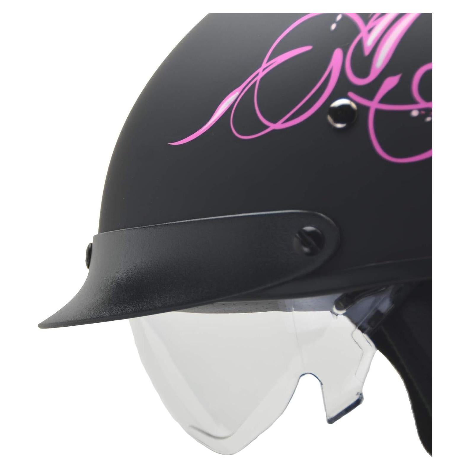 Casco de Moto Vega Warrior Half con Visera Solar Ajustable