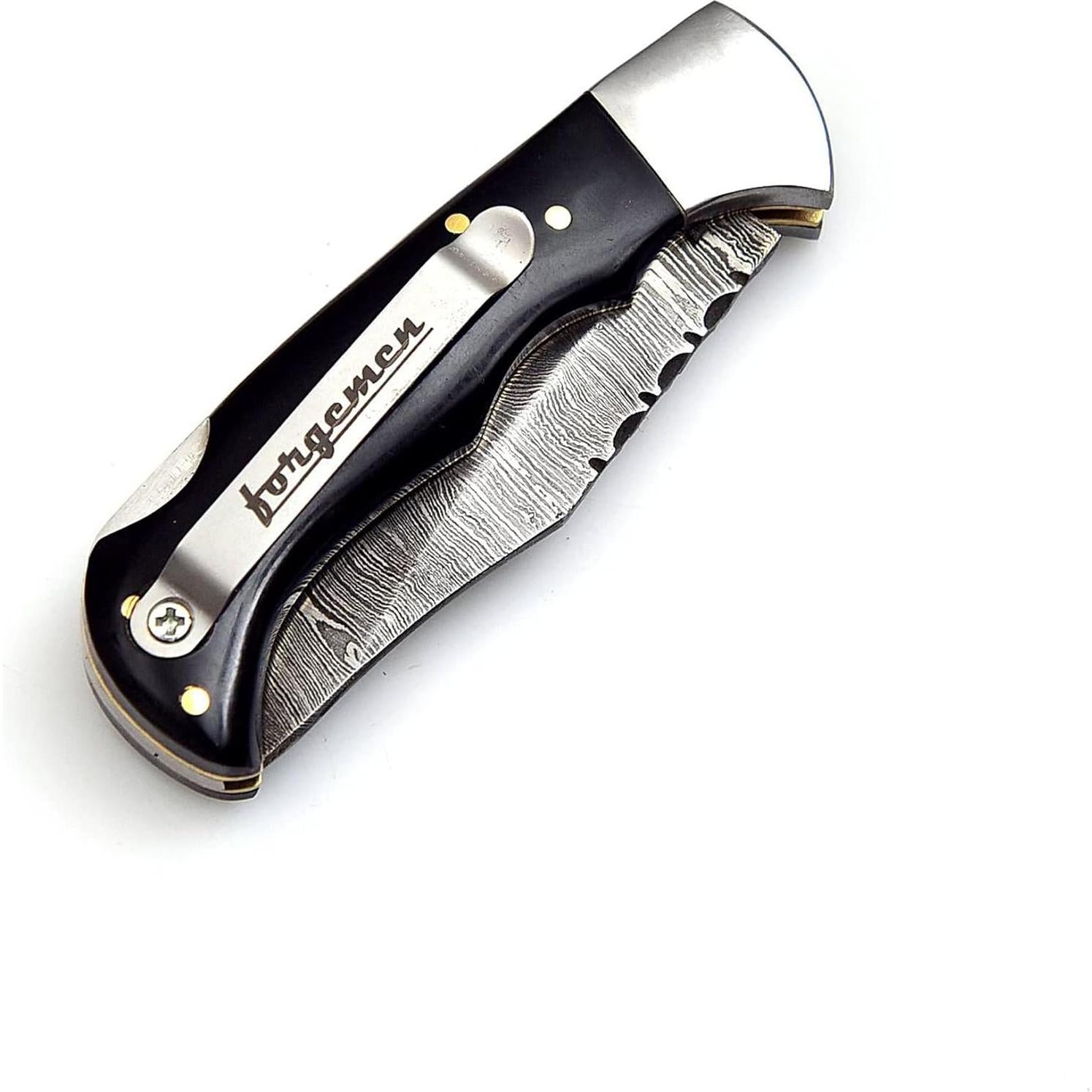 Cuchillo de bolsillo Damasco Forgemen FM807, 16.5 cm, Plegable