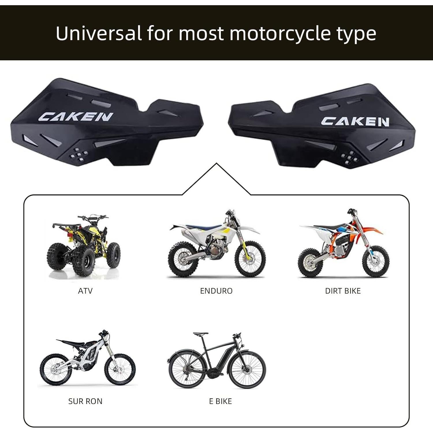 Protectores de Manillar PRO CAKEN 7/8" y 1 1/8" Negro