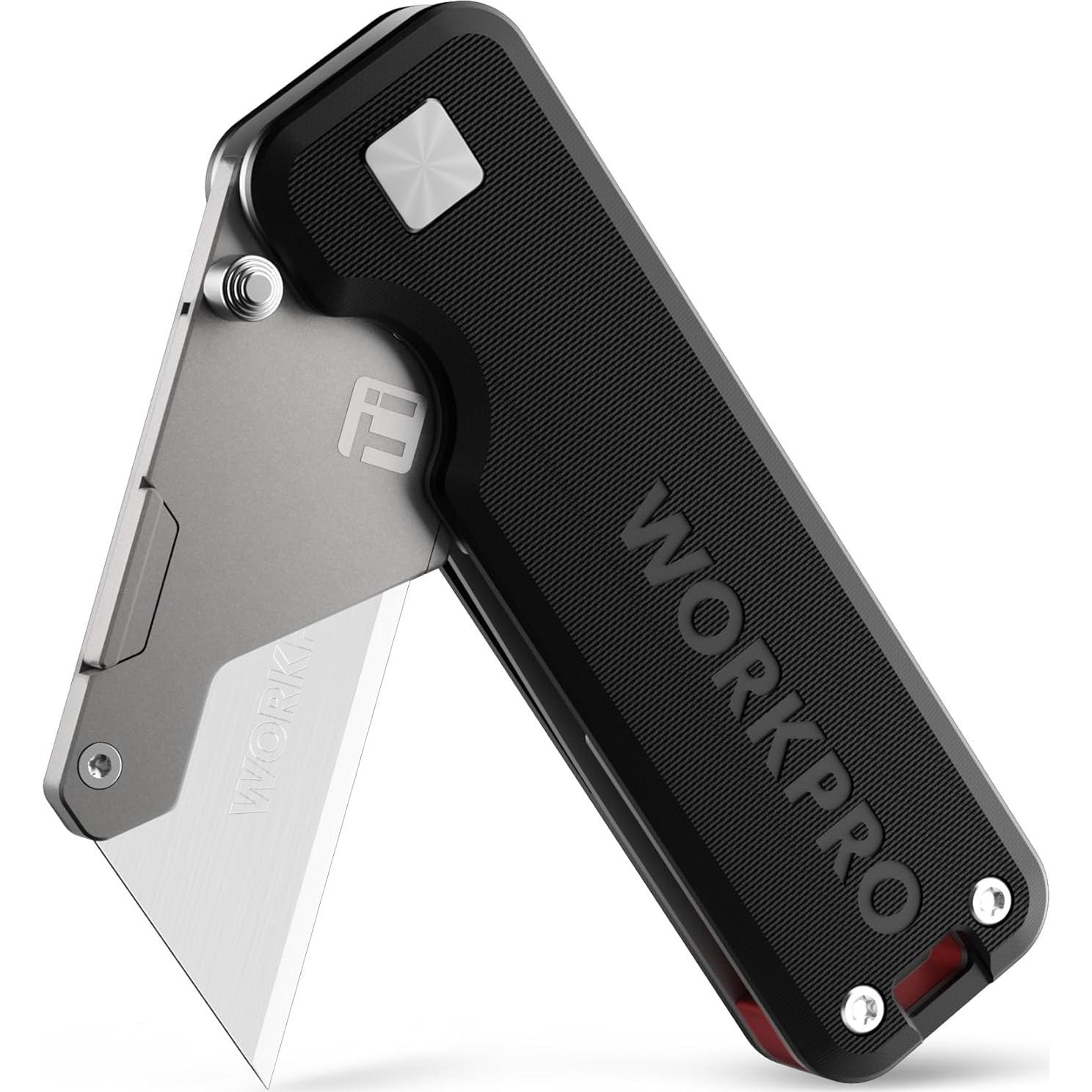 Cuchillo Utility Titanio WORKPRO G-10 Plegable 11.4 cm