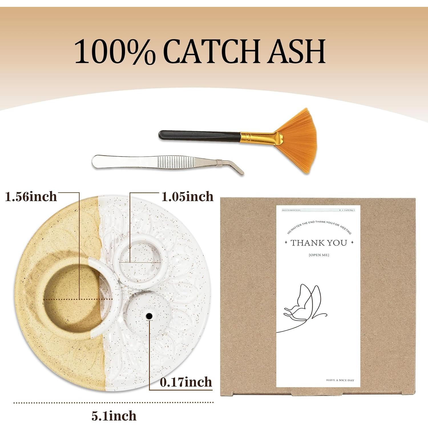 Soporte para Incienso 4 en 1 KJQJLY Cerámica Redonda