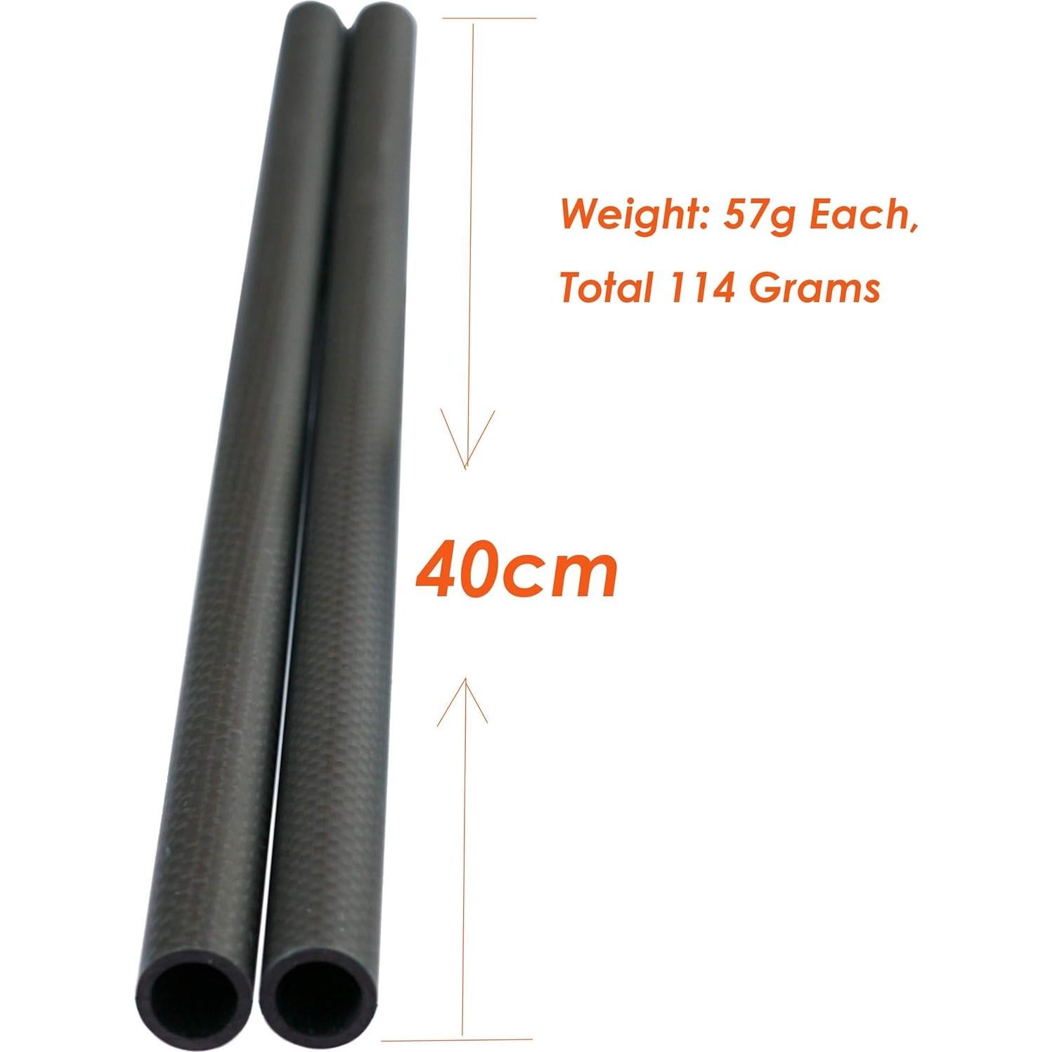 Varillas de Fibra de Carbono 40cm 15mm Fotasy - 2 Pcs