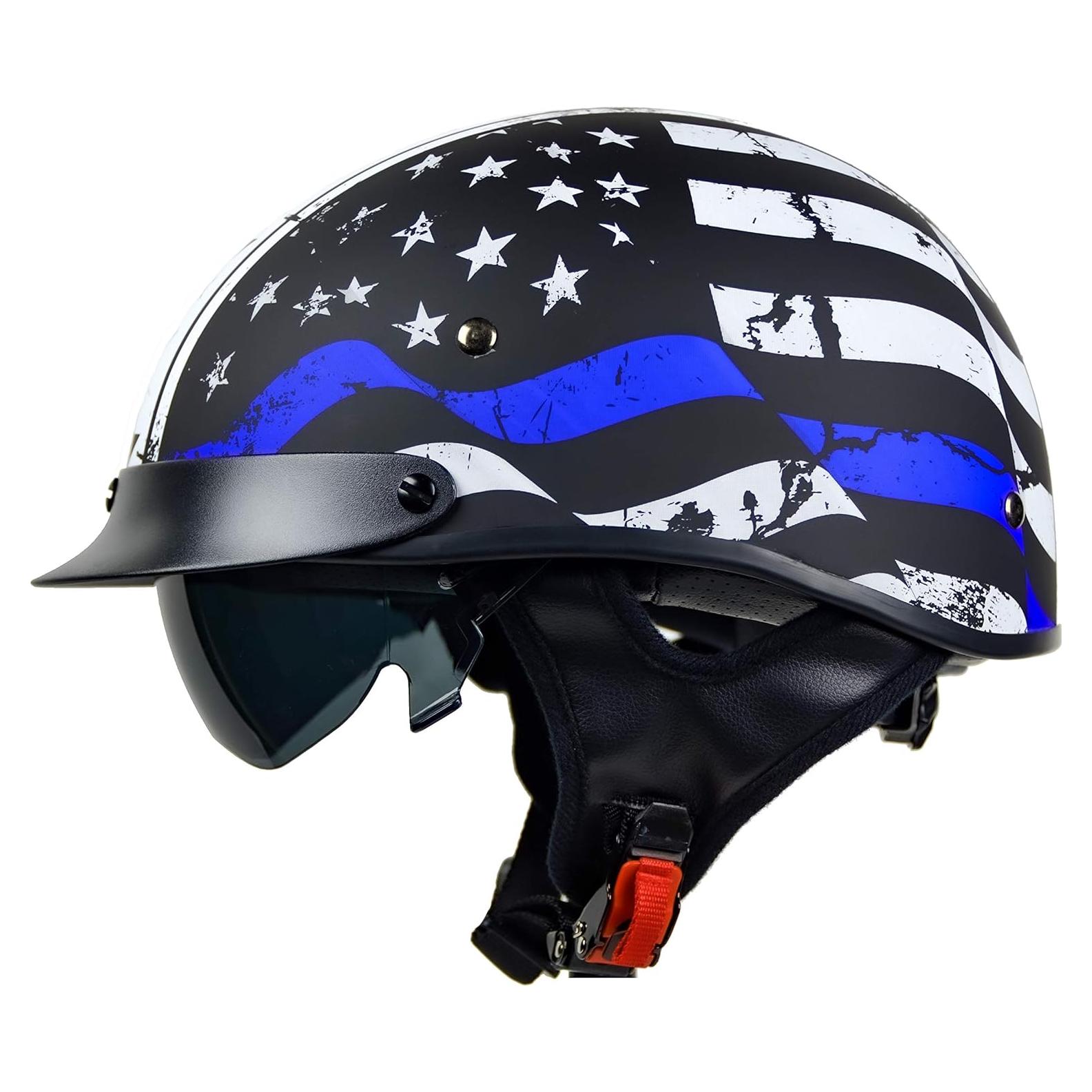 Casco de Moto Vega Warrior Medio con Visera Solar 0,91 kg