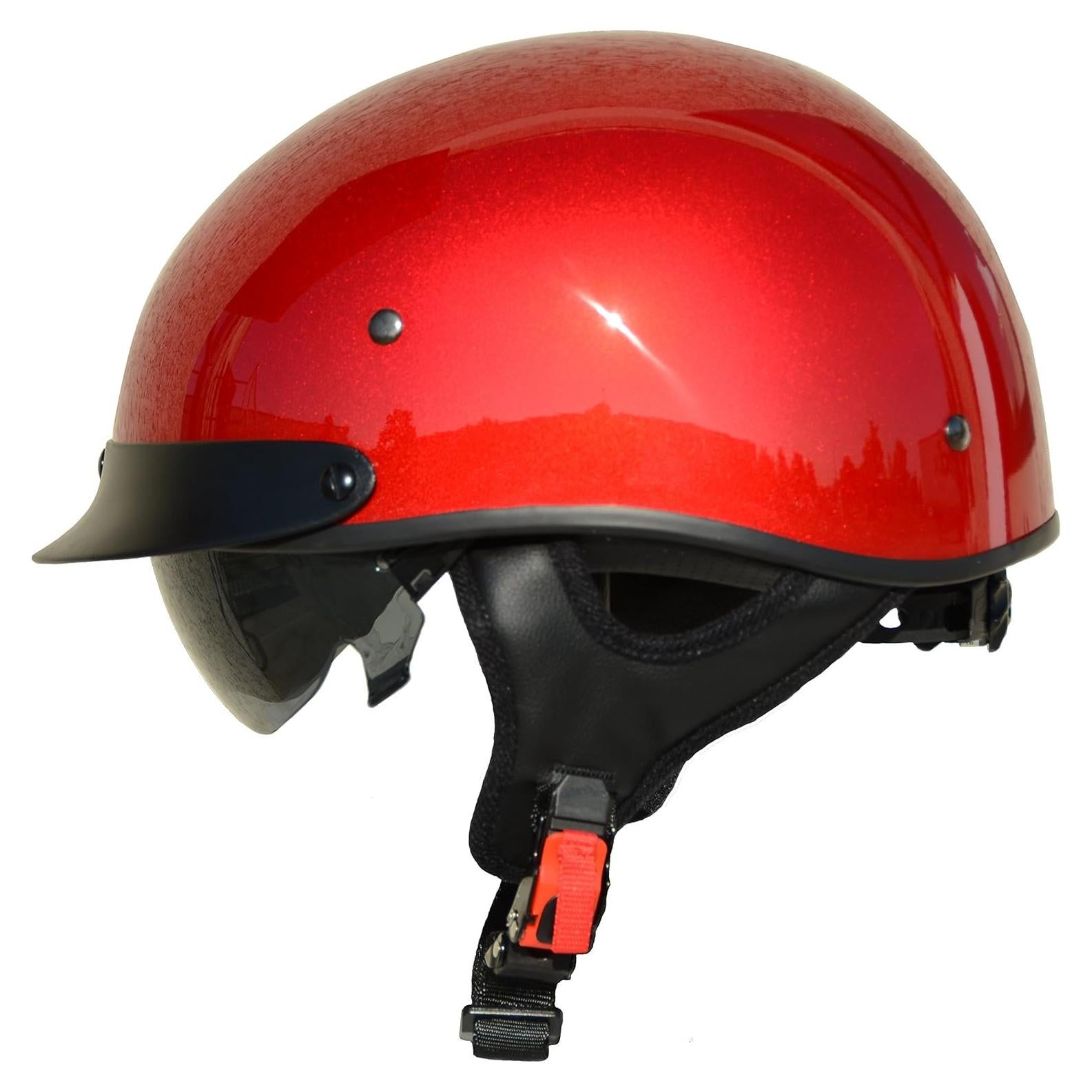 Casco de Moto Vega Warrior Half con Visera Solar Ajustable
