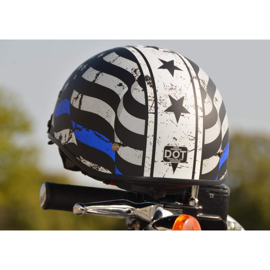 Casco de Moto Vega Warrior Half con Visera Solar Ajustable