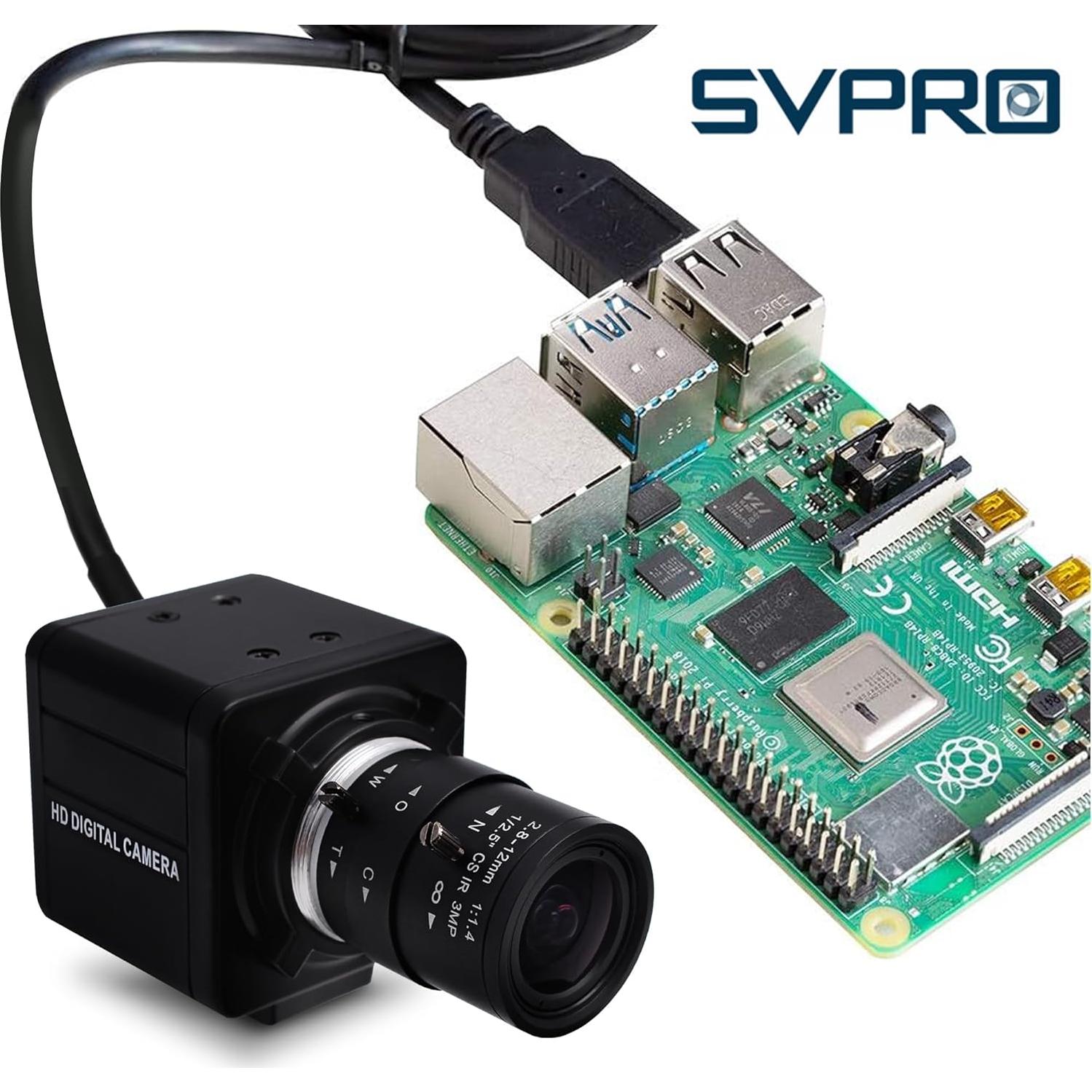 Cámara USB SVPRO 1080P 60fps con Lente Zoom 2.8-12mm