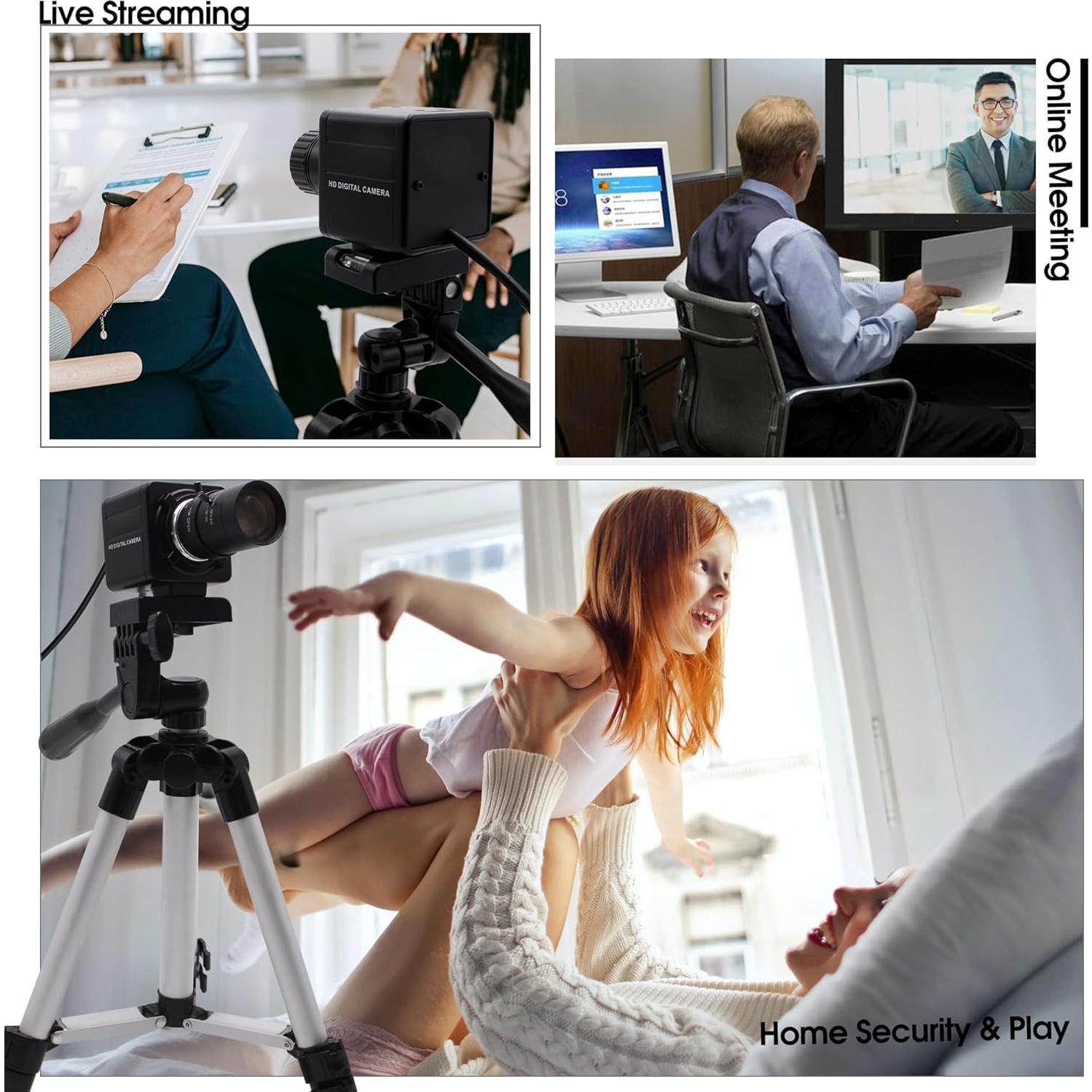 Cámara USB SVPRO 1080P 60fps con Lente Zoom 2.8-12mm