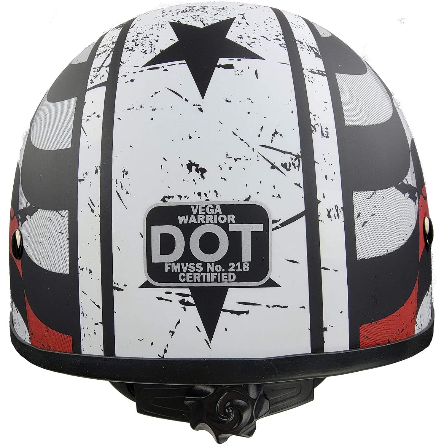 Casco de Moto Vega Warrior Half con Visera Solar Ajustable