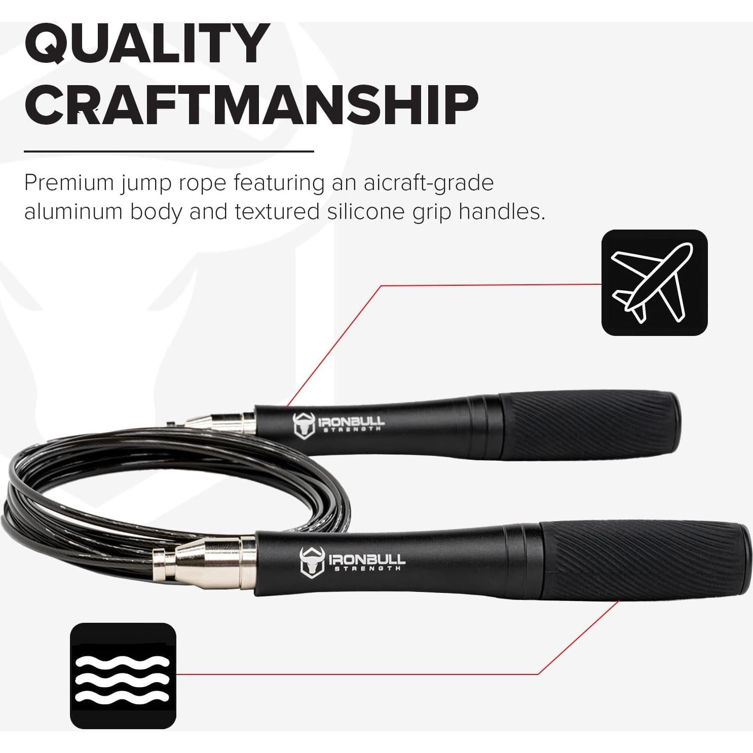 Cuerda de Saltar Iron Bull Strength - Aluminio Ajustable 3mm