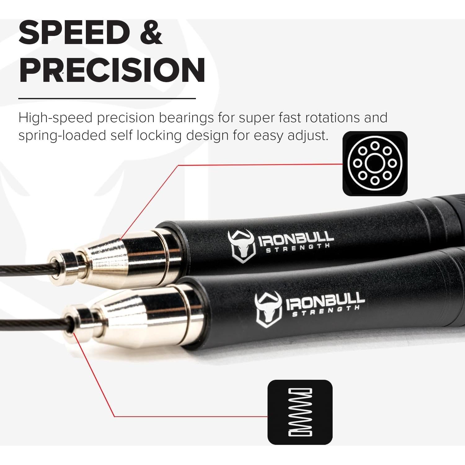 Cuerda de Saltar Iron Bull Strength - Aluminio Ajustable 3mm