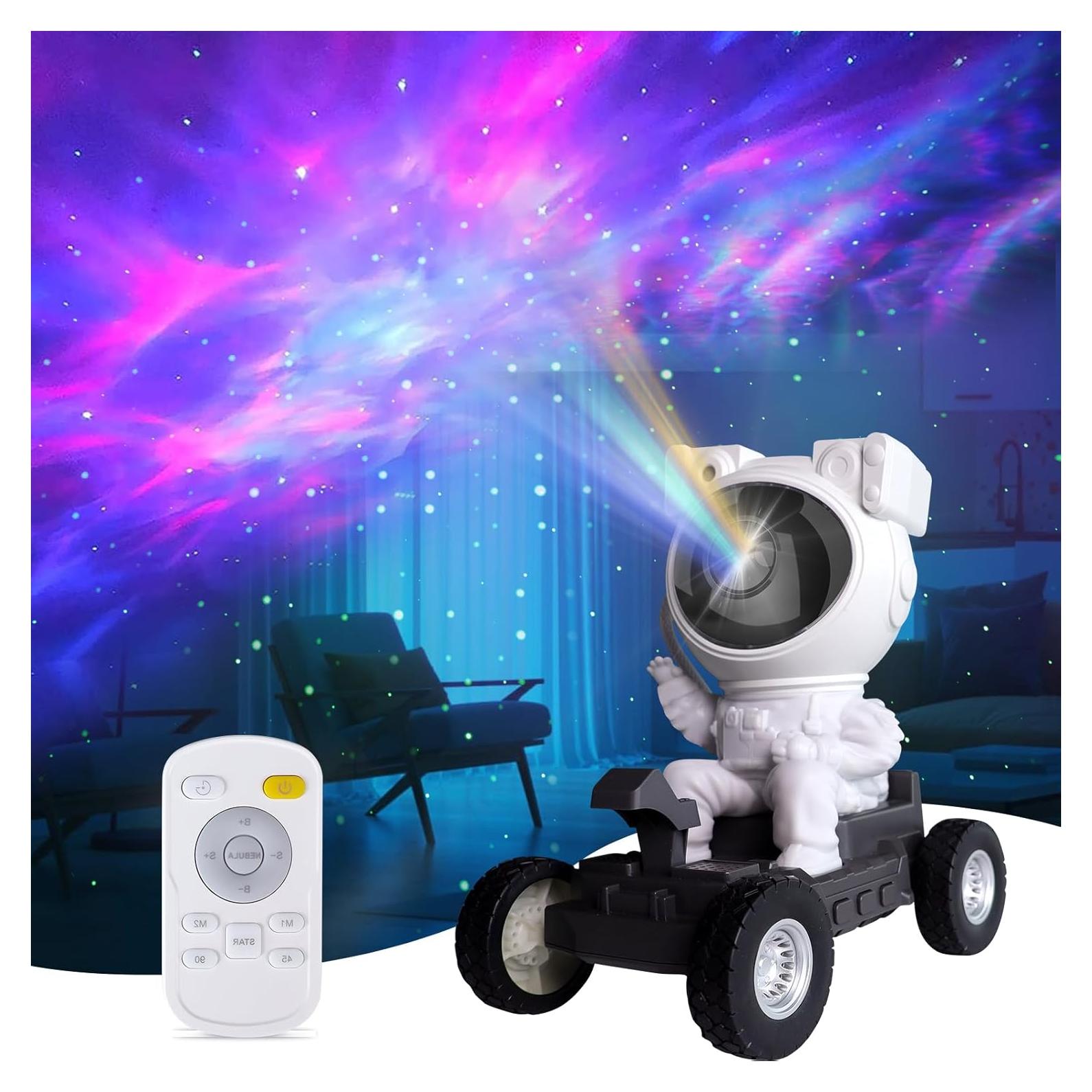 Star Projector Galaxy Night Light - ASTRAEA Astronaut Space Projector, Starry Nebula Ceiling LED Lamp with Timer and Remote, Kids Room Decor Aesthetic for Christmas, Birthdays