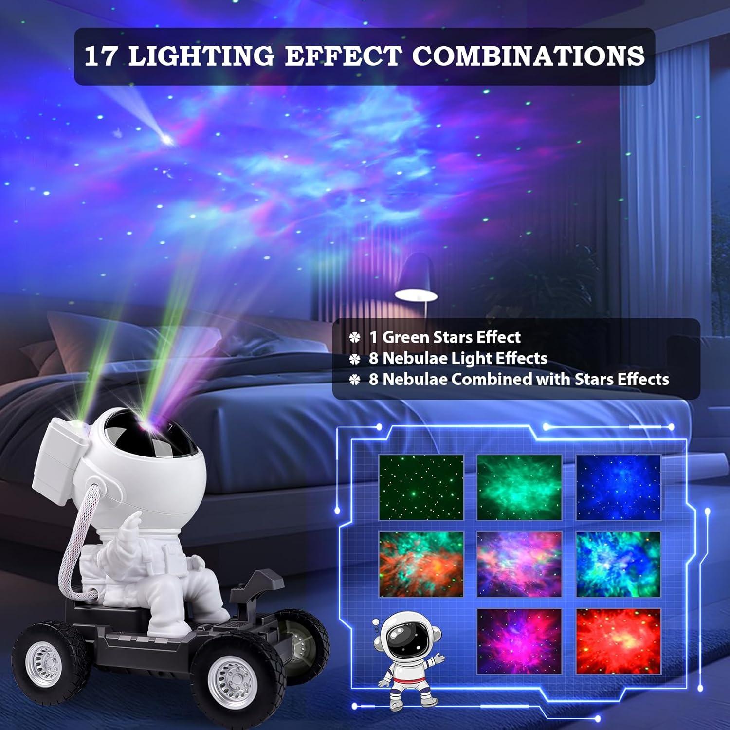 Star Projector Galaxy Night Light - ASTRAEA Astronaut Space Projector, Starry Nebula Ceiling LED Lamp with Timer and Remote, Kids Room Decor Aesthetic for Christmas, Birthdays