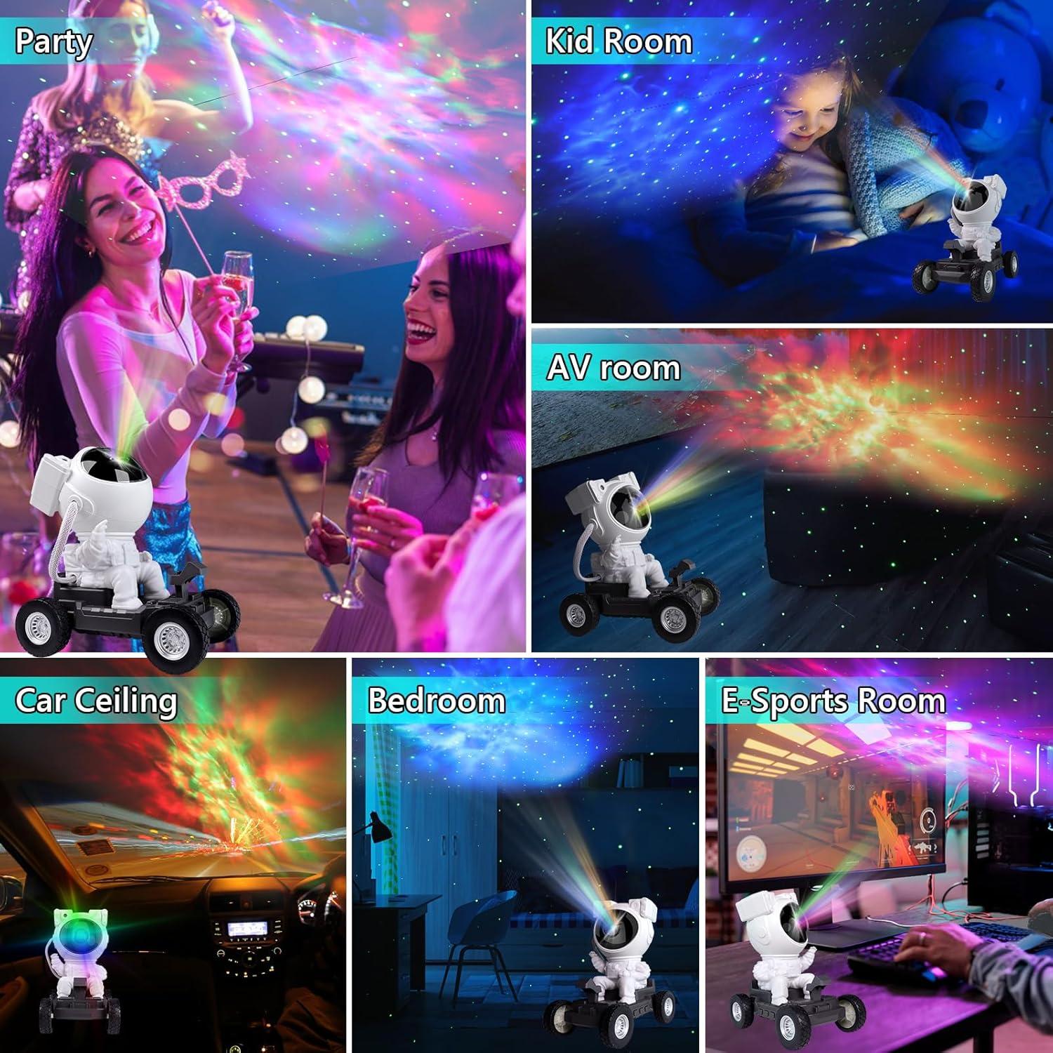 Star Projector Galaxy Night Light - ASTRAEA Astronaut Space Projector, Starry Nebula Ceiling LED Lamp with Timer and Remote, Kids Room Decor Aesthetic for Christmas, Birthdays