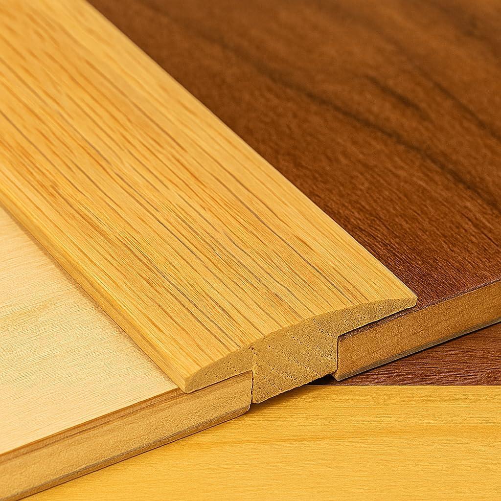 Moldura T de Roble Sin Acabado 2" Randall 3 FT Pre-perforada