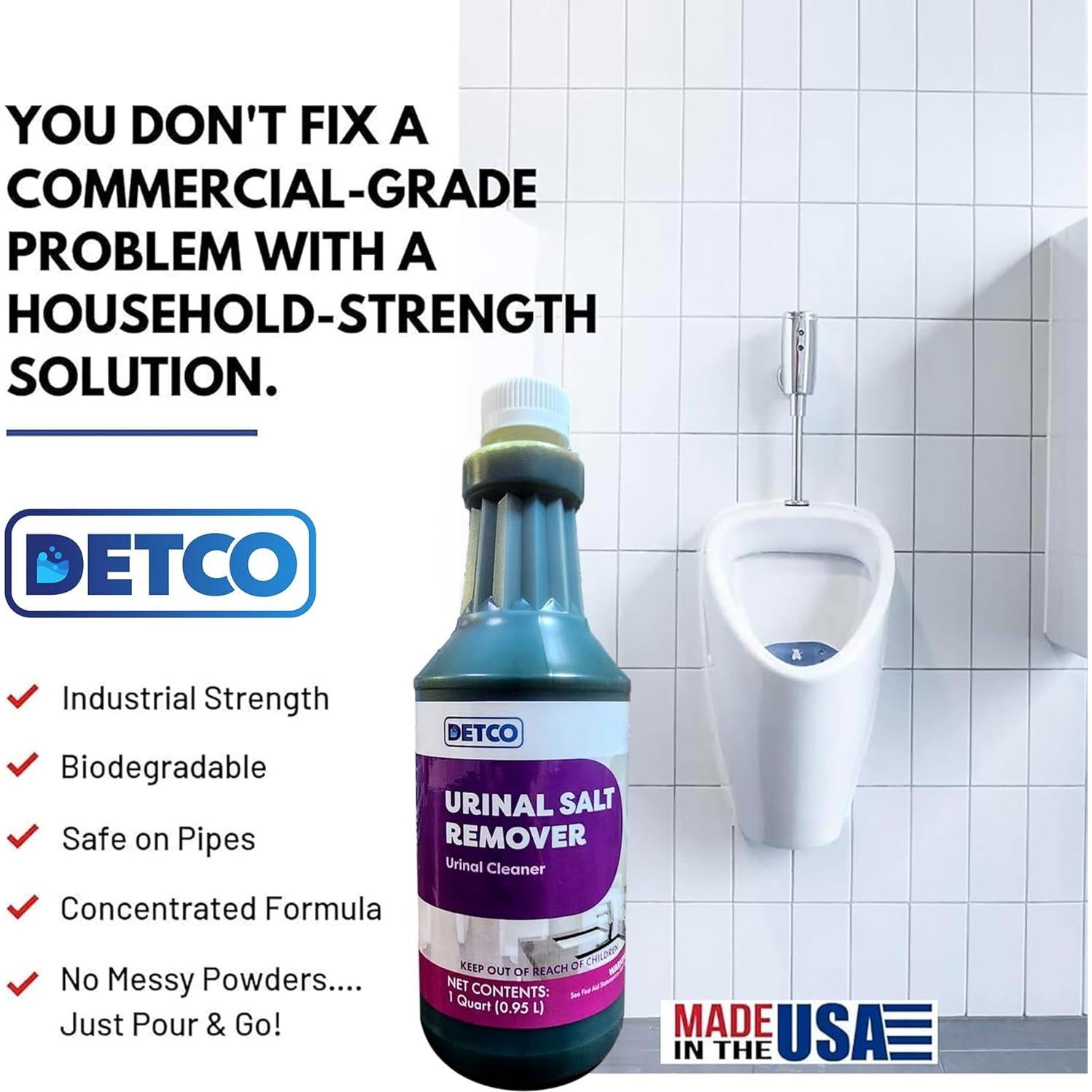 Removedor de Sal Urinario Detco 946 ml - Seguro para Tuberías