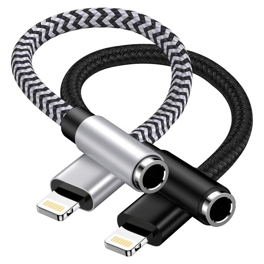 Adaptador de Auriculares Lightning a 3.5mm Haoano 2Pack