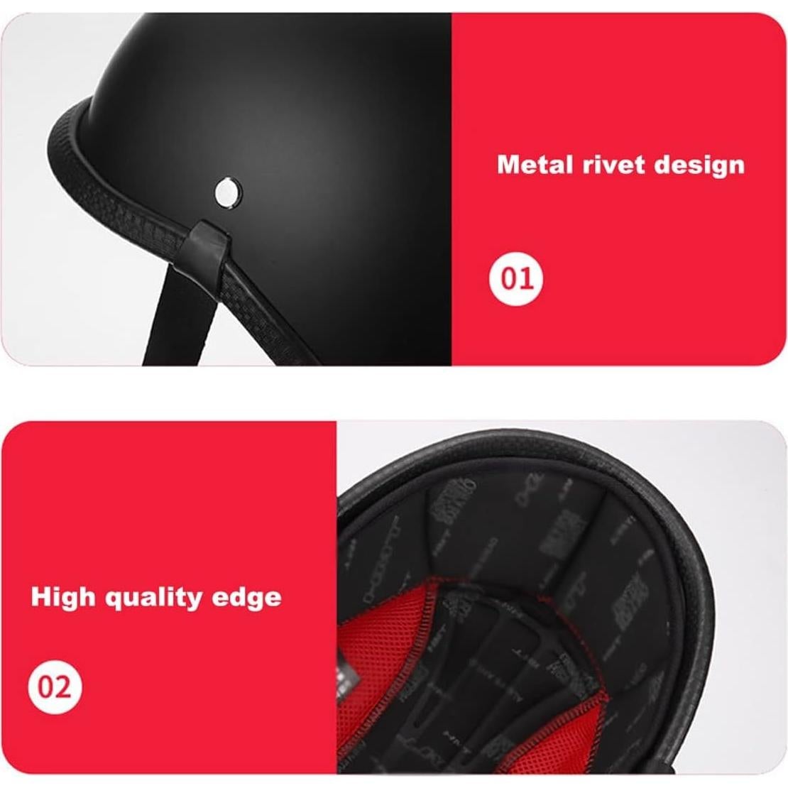 Casco de motocicleta SDFGDFD XL Retro ABS Unisex